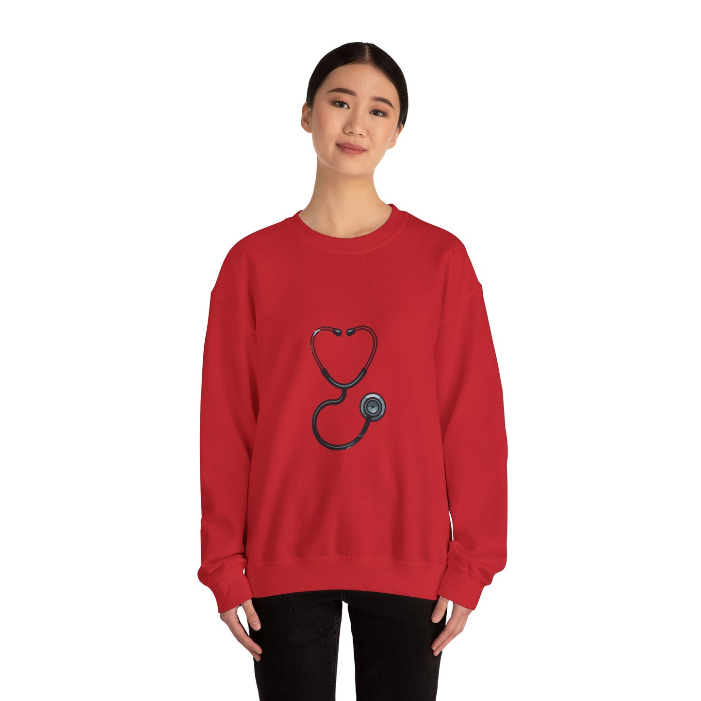 Heart Stethoscope Sweatshirt for Healthcare Professionals