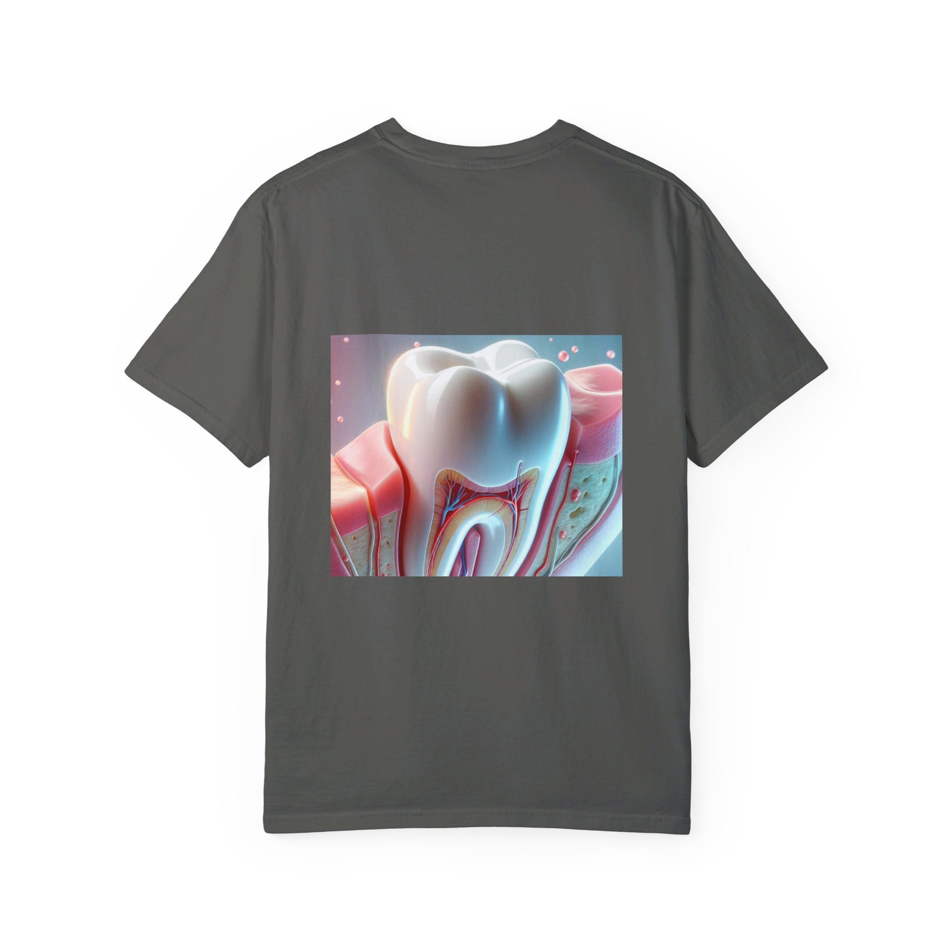 Unisex Garment-Dyed T-shirt/ best dentist in town/ Men/ Women/ Colours White, Pepper, Black, Ivory, Orchid/ Sizes S, M, L, XL.