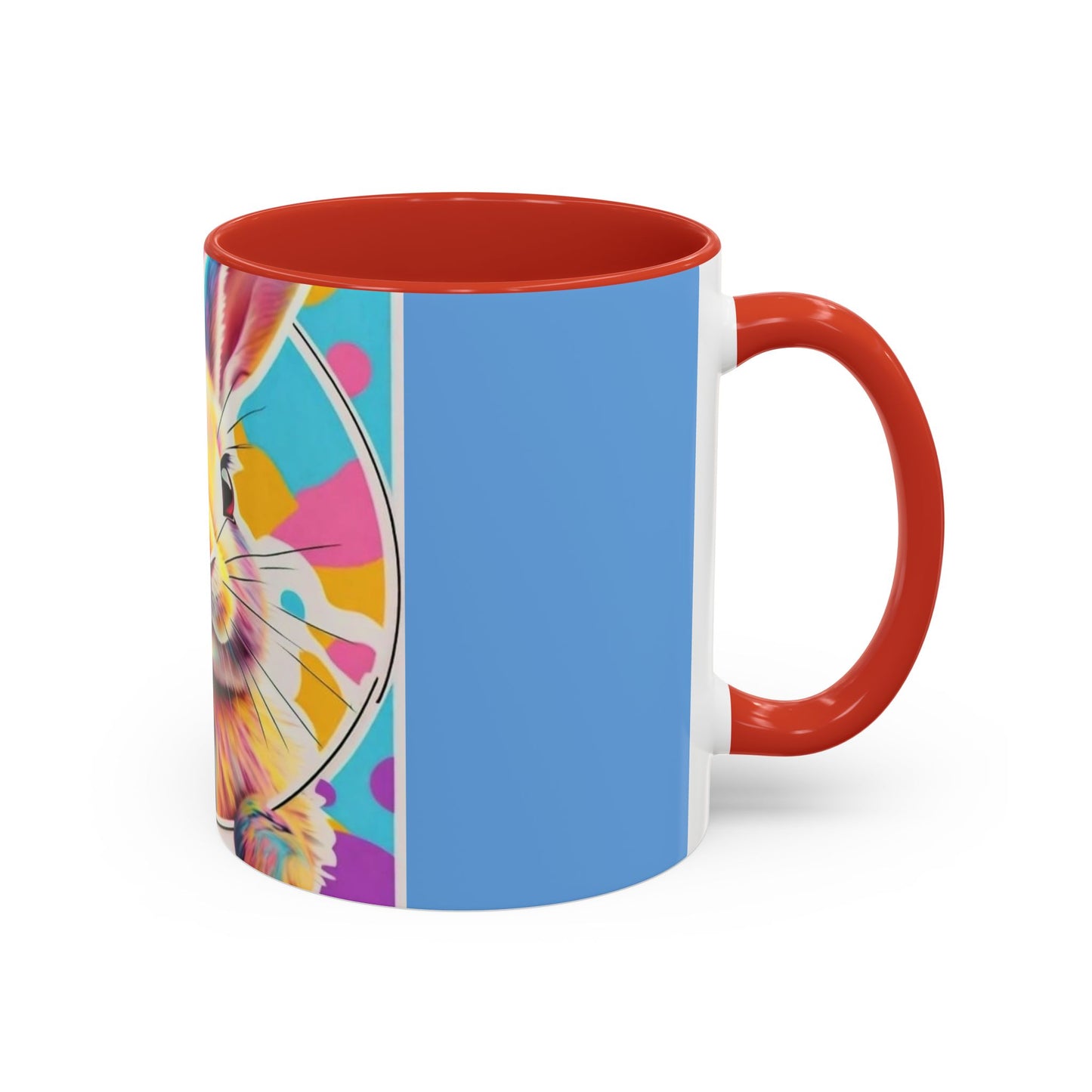 Coffee Mug, Sweet Bunny Design, Kids Love, Vibrant Colors, 11-15oz