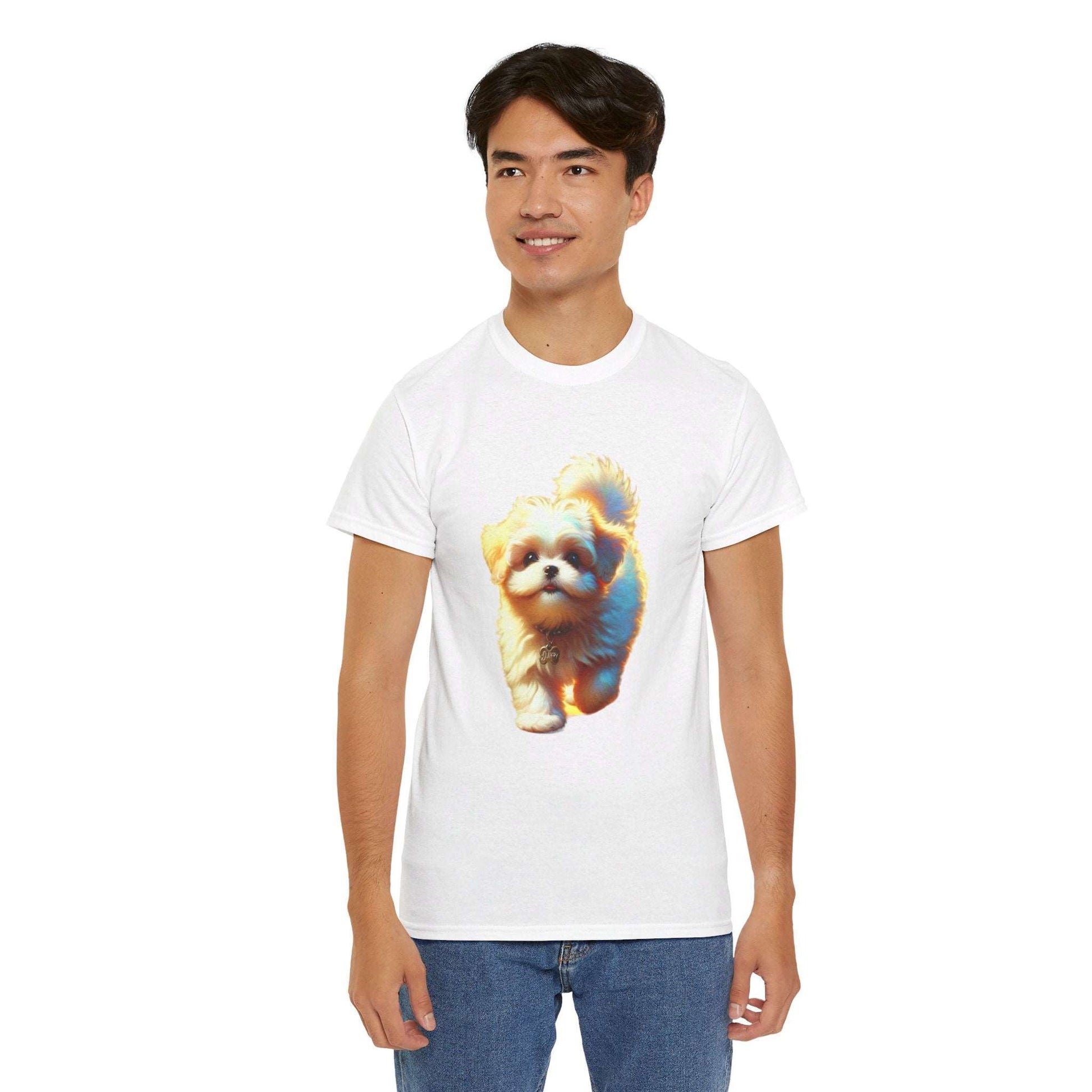 Unisex Heavy Cotton Tee/ Dog/ Pet lover/ Men/ Women/ 15 years and above/ Plus sizes available/ stylish/ vibrant/ Best gift for Dog lovers