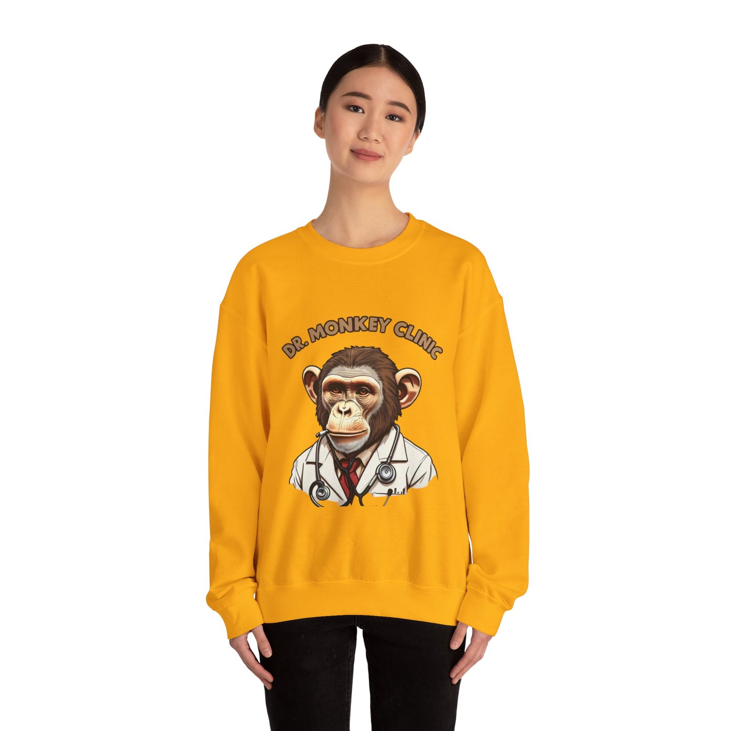 Funny Doctor 'Dr Monkey Clinic' Sweatshirt - Gift for Pediatricians