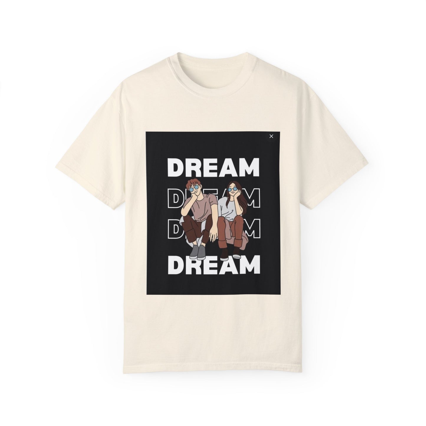 Unisex Garment-Dyed T-shirt /dreams/ 15-55 years/ Ivory