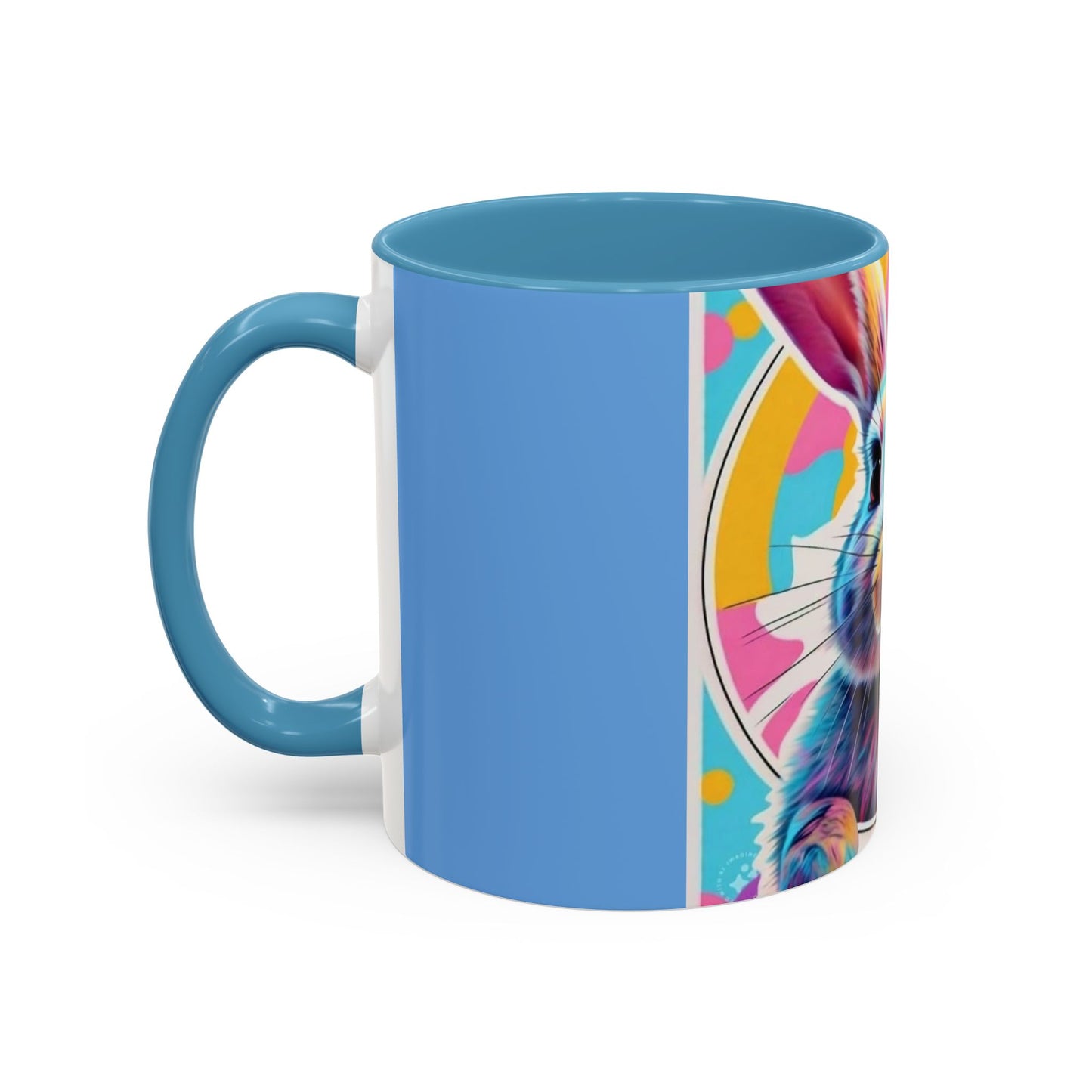 Coffee Mug, Sweet Bunny Design, Kids Love, Vibrant Colors, 11-15oz