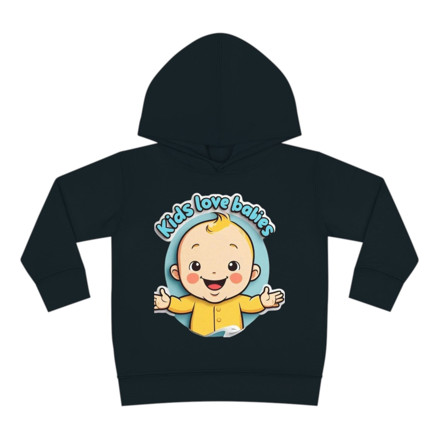 Kids Love Babies Toddler Hoodie Black