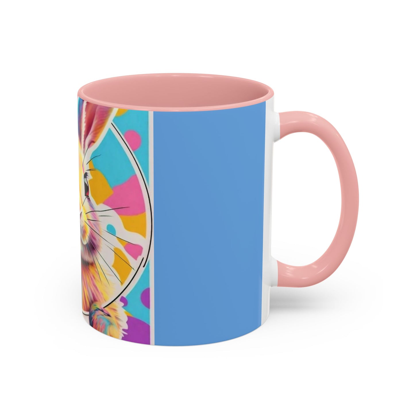 Coffee Mug, Sweet Bunny Design, Kids Love, Vibrant Colors, 11-15oz