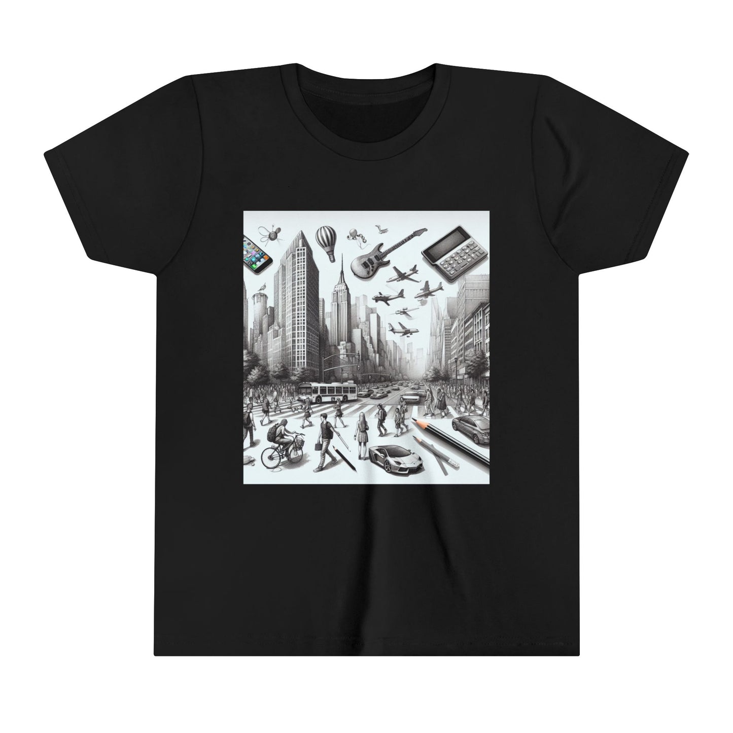 Youth Short Sleeve Tee/ teen age sensation Black