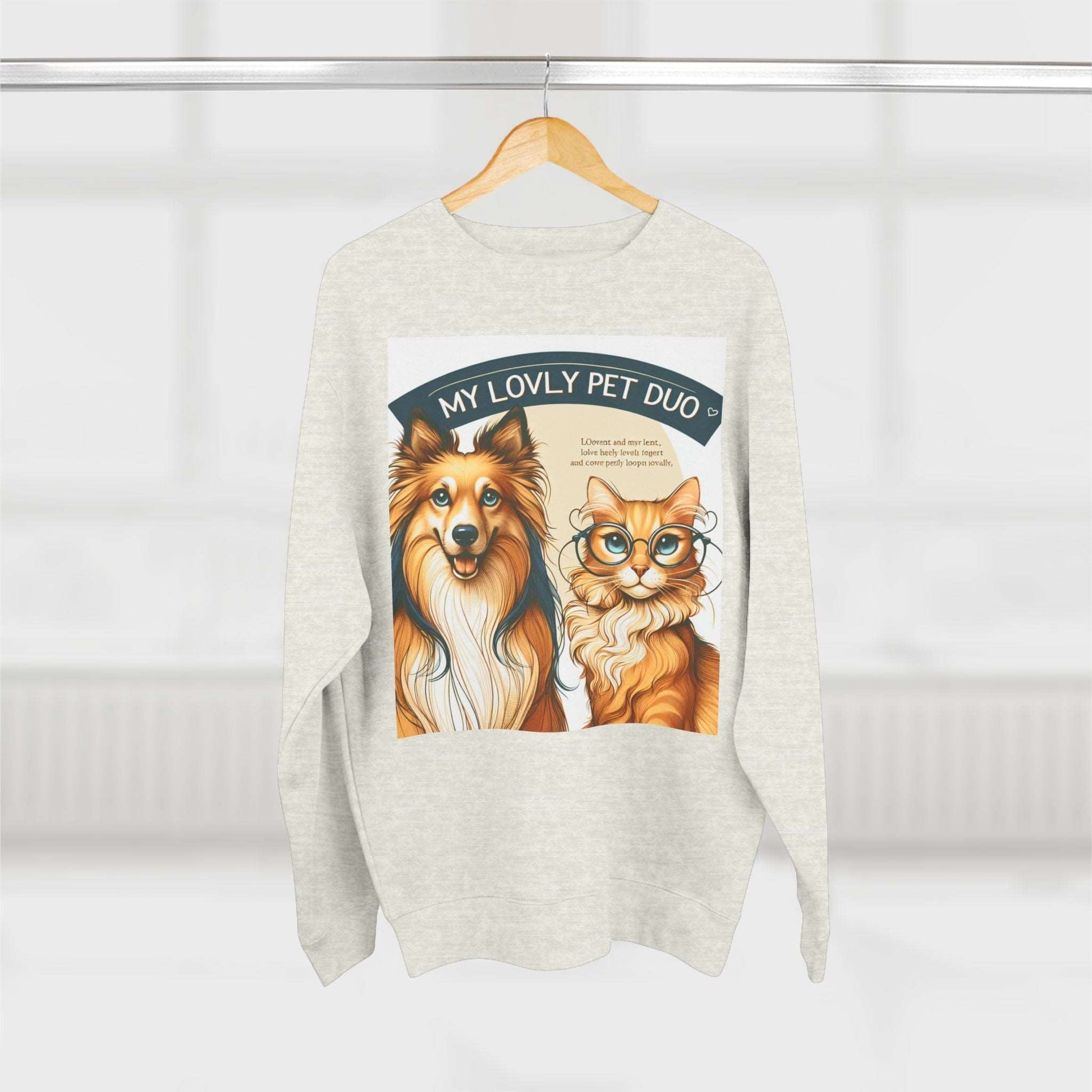 Dog Cat Duo Unisex Sweatshirt - My Lovely Pet Duo for Pet Lovers