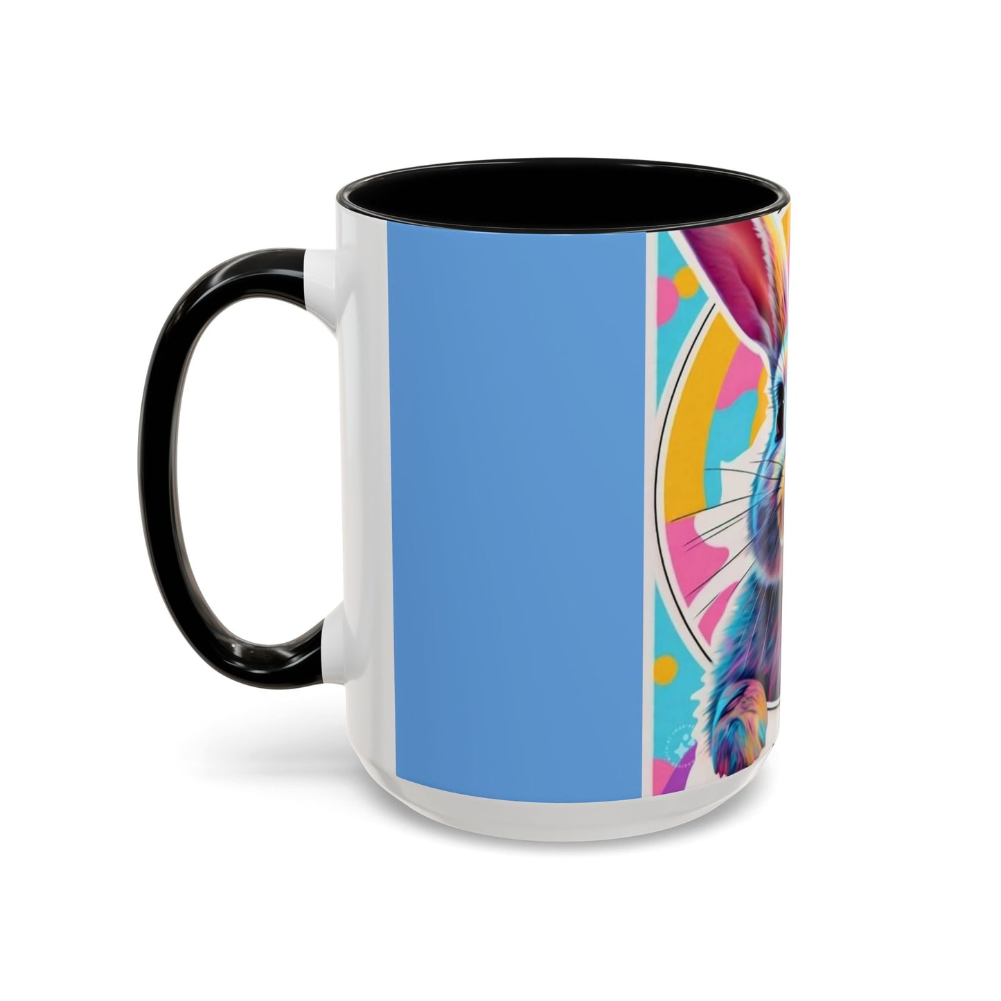 Coffee Mug, Sweet Bunny Design, Kids Love, Vibrant Colors, 11-15oz