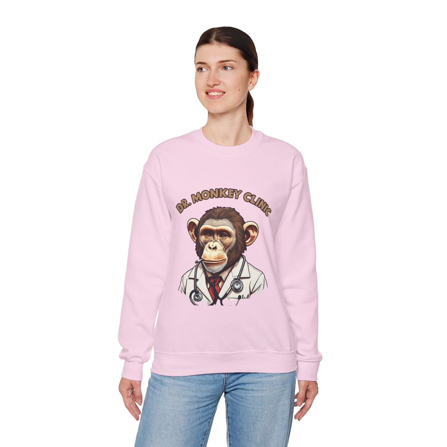 Funny Doctor 'Dr Monkey Clinic' Sweatshirt - Gift for Pediatricians