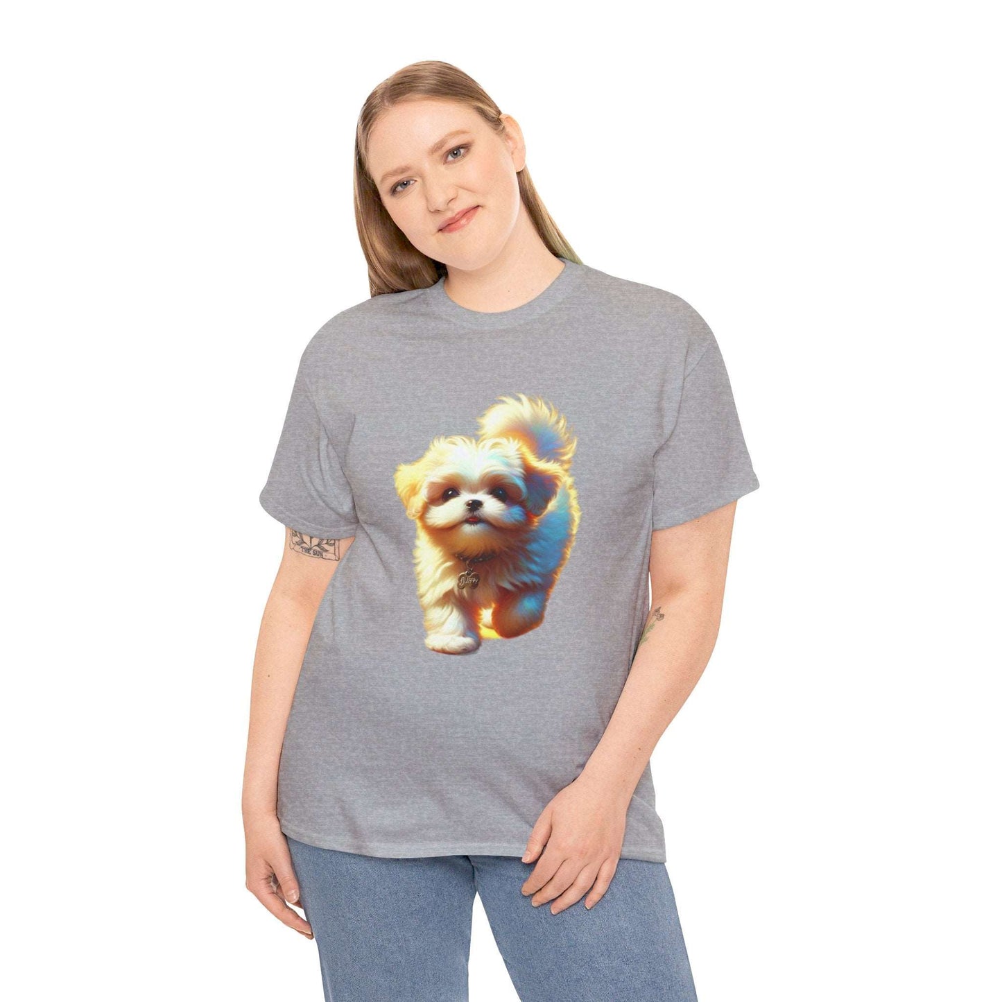 Unisex Heavy Cotton Tee/ Dog/ Pet lover/ Men/ Women/ 15 years and above/ Plus sizes available/ stylish/ vibrant/ Best gift for Dog lovers