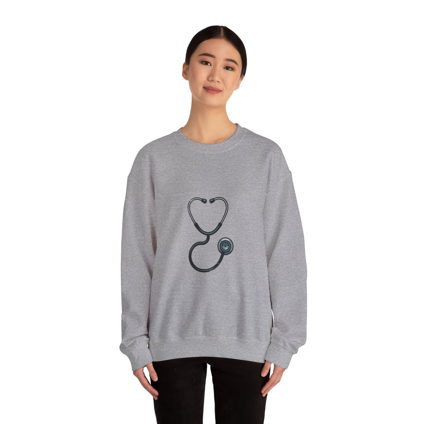 Heart Stethoscope Sweatshirt for Healthcare Professionals
