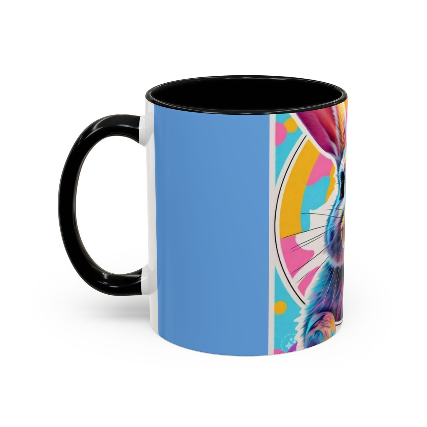 Coffee Mug, Sweet Bunny Design, Kids Love, Vibrant Colors, 11-15oz