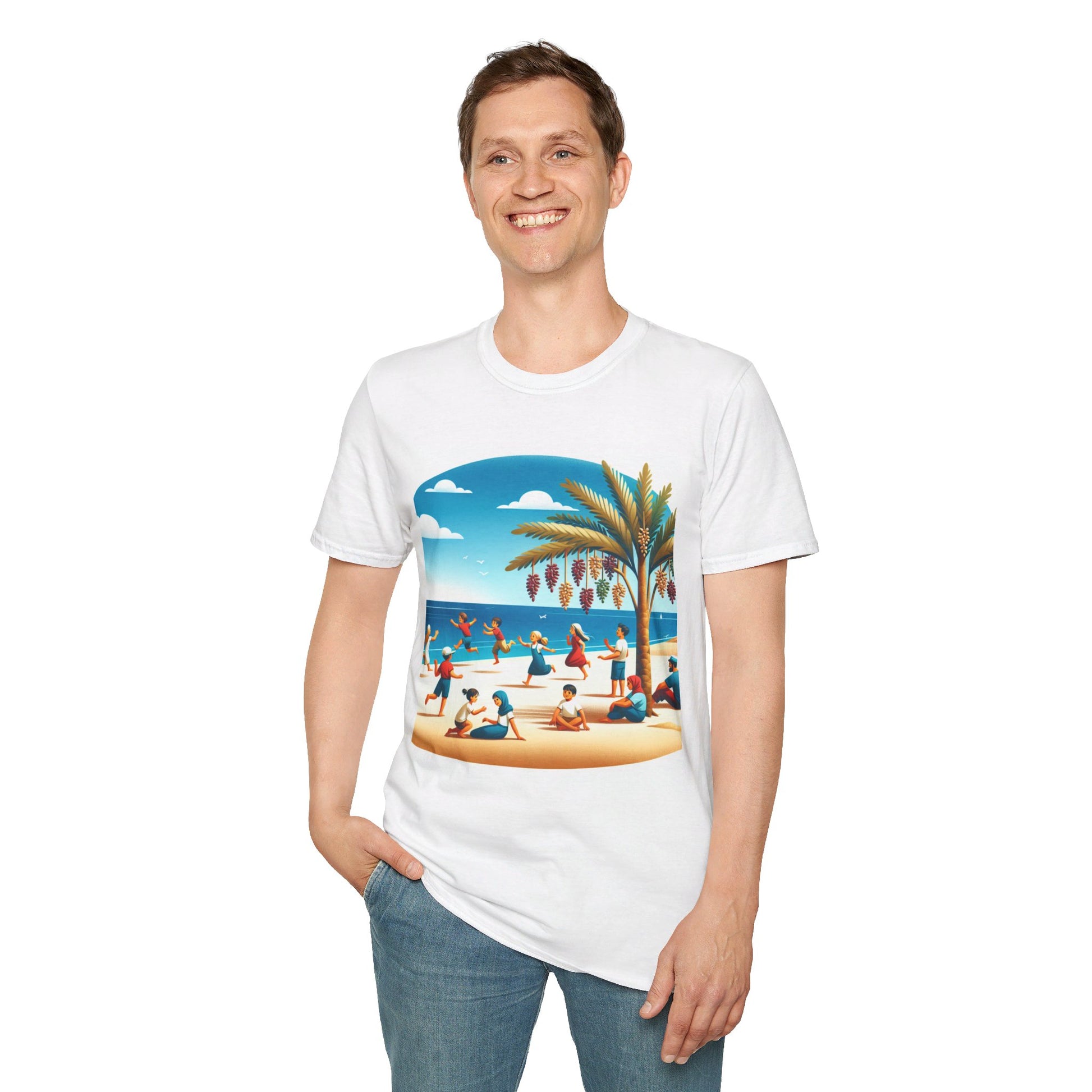 Unisex Softstyle T-Shirt/ california beach/