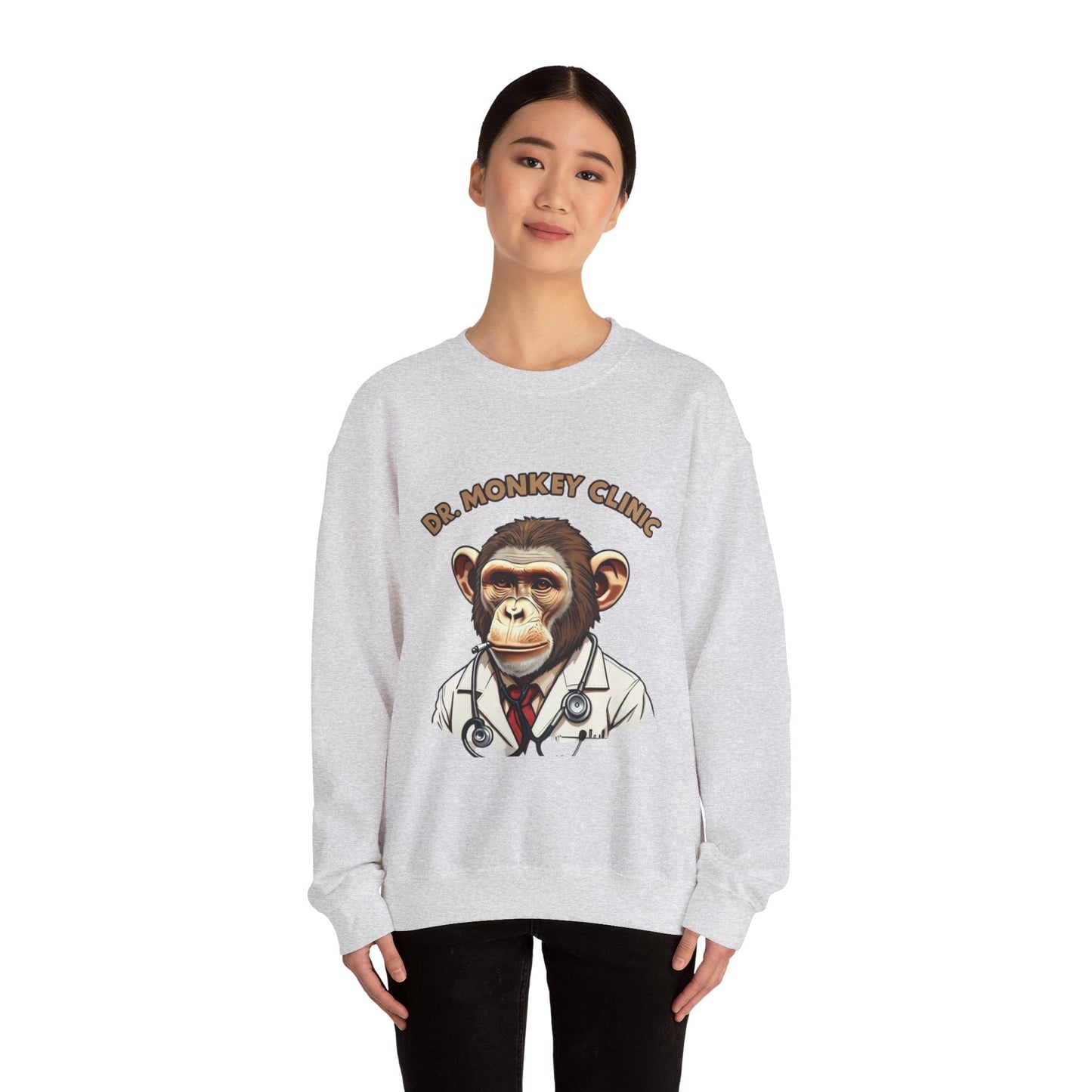 Funny Doctor 'Dr Monkey Clinic' Sweatshirt - Gift for Pediatricians