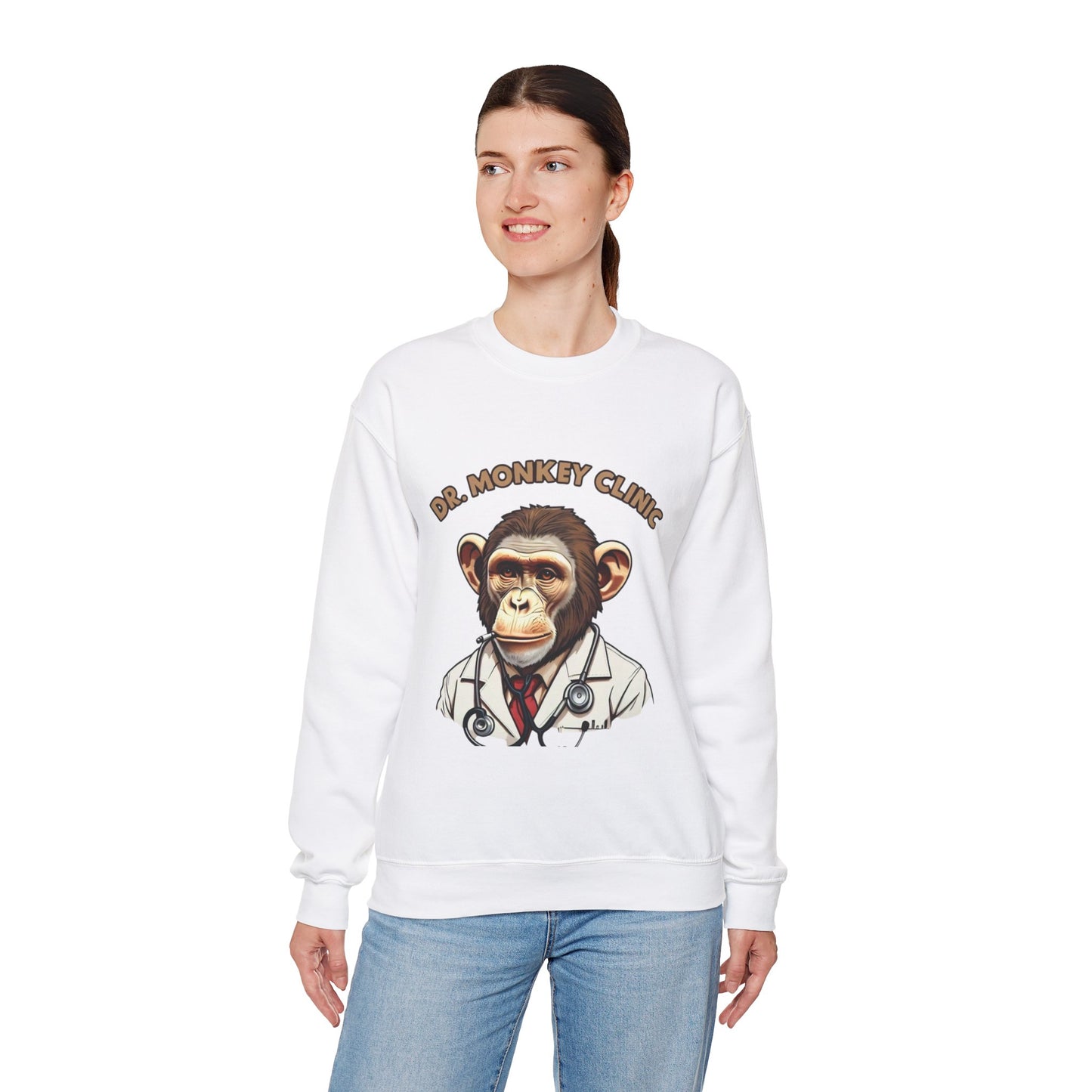 Funny Doctor 'Dr Monkey Clinic' Sweatshirt - Gift for Pediatricians