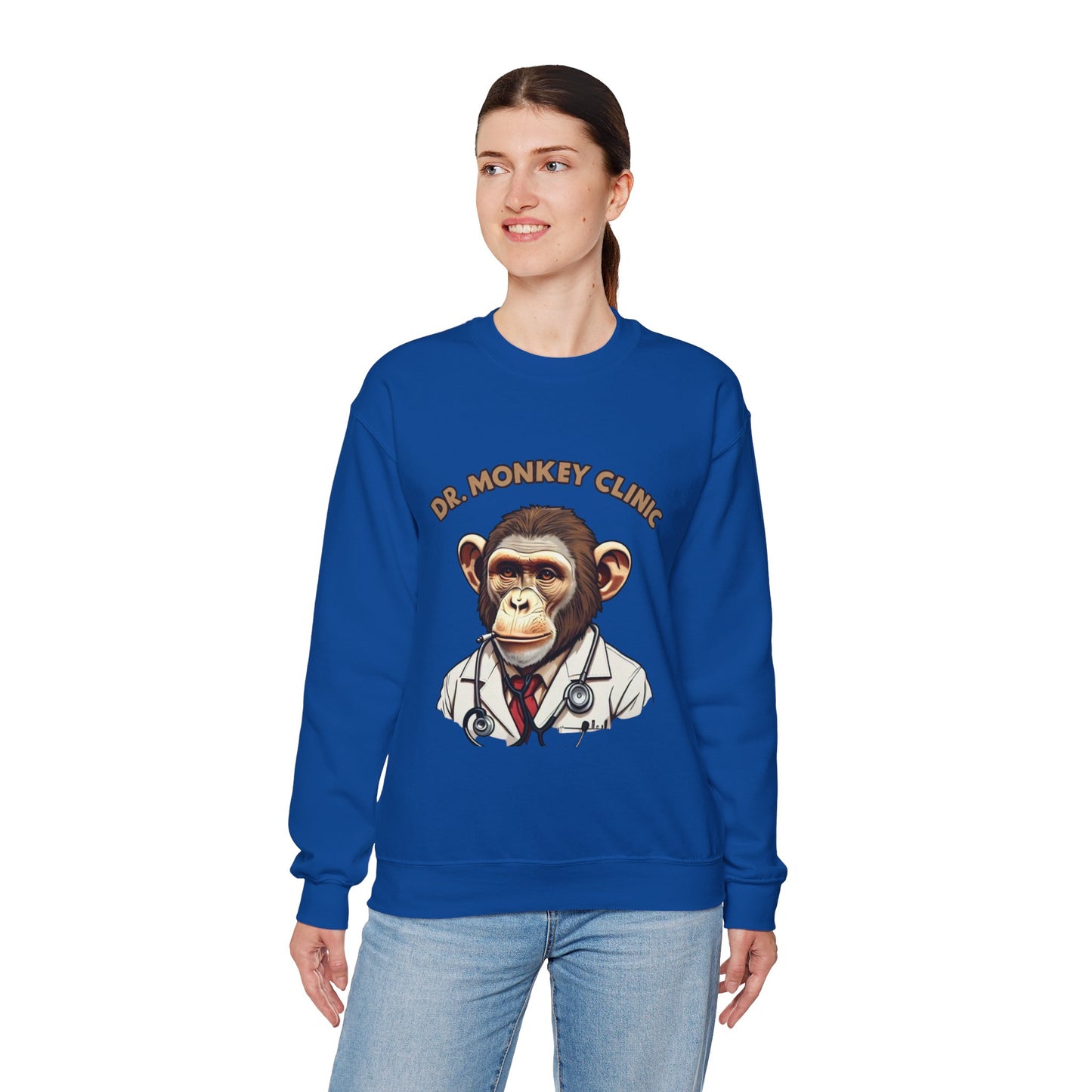 Funny Doctor 'Dr Monkey Clinic' Sweatshirt - Gift for Pediatricians