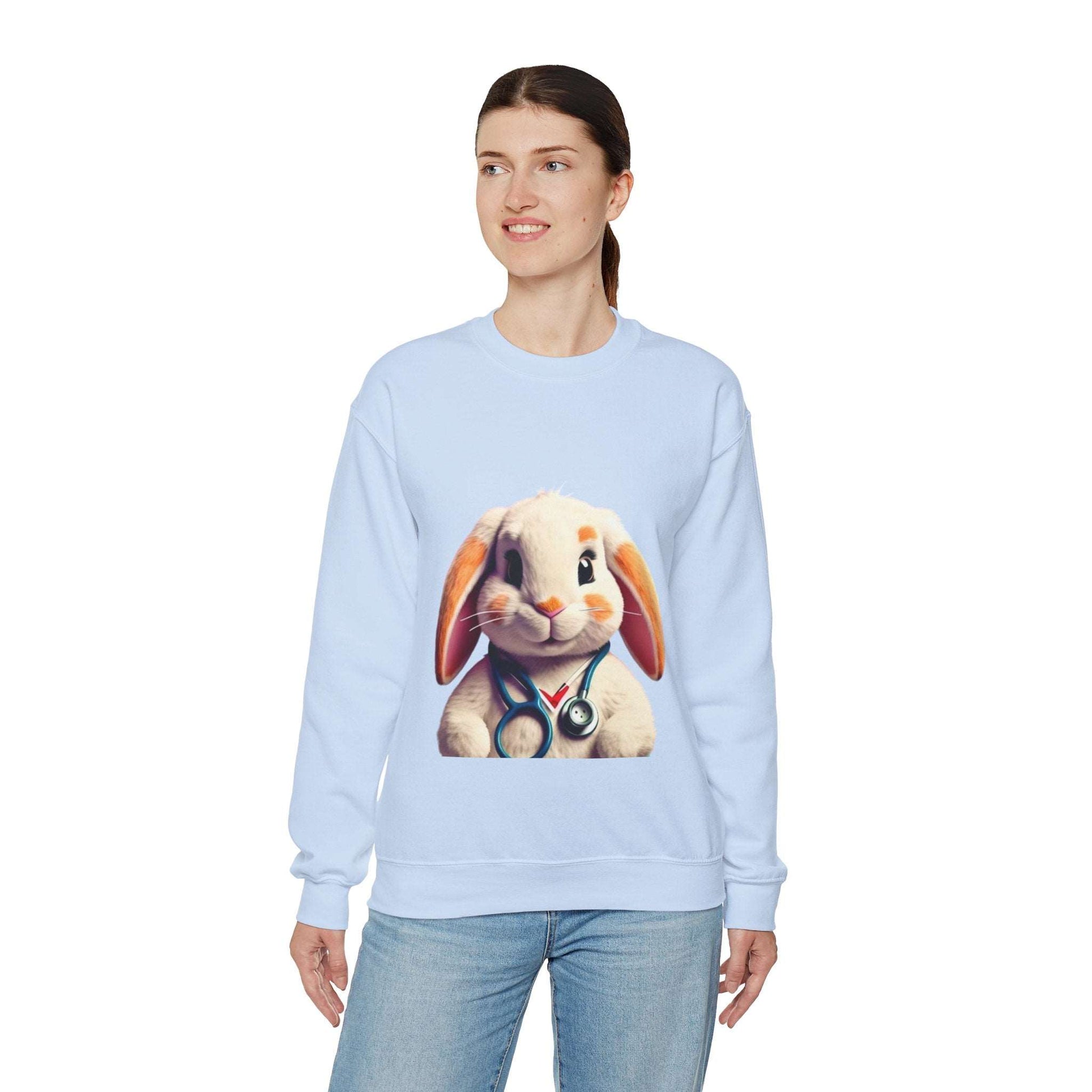 Doctor Bunny Unisex Sweatshirt Light Blue