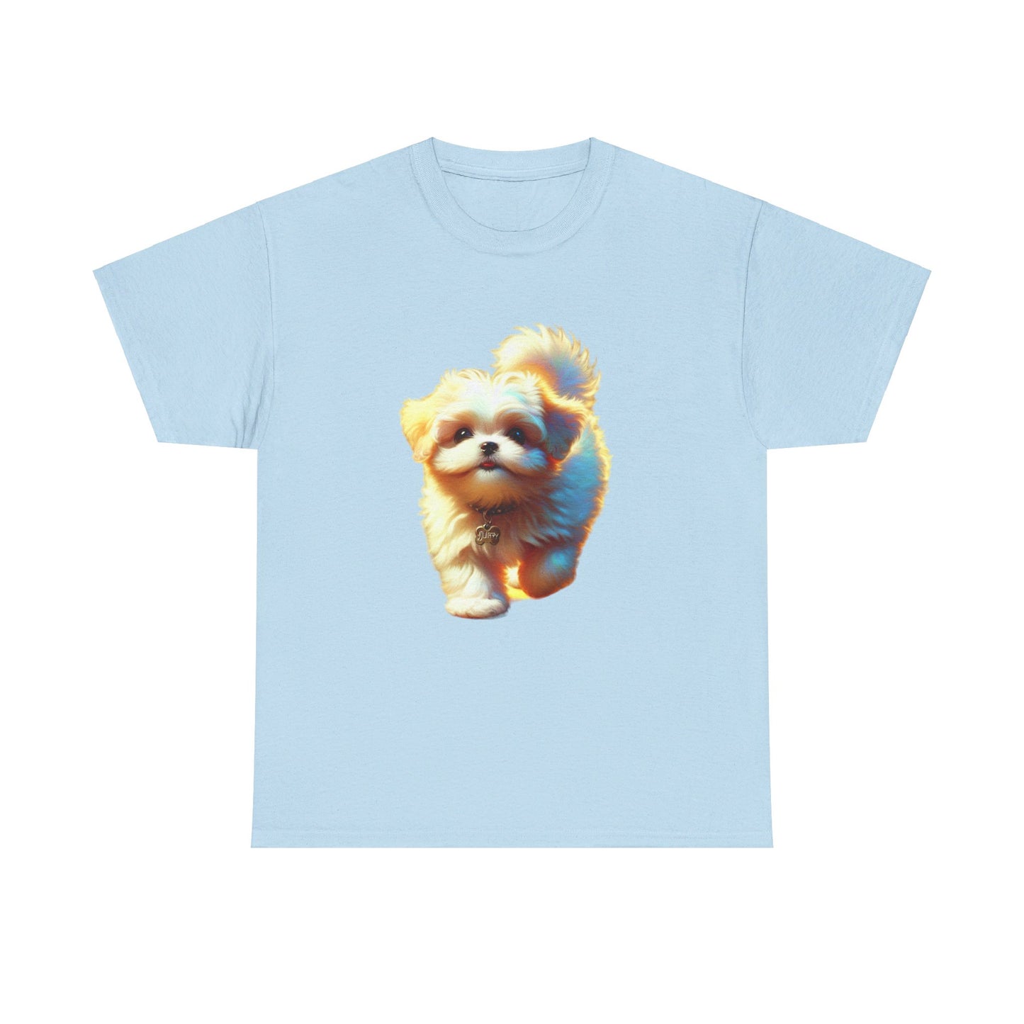 Unisex Heavy Cotton Tee/ Dog/ Pet lover/ Men/ Women/ 15 years and above/ Plus sizes available/ stylish/ vibrant/ Best gift for Dog lovers Light Blue