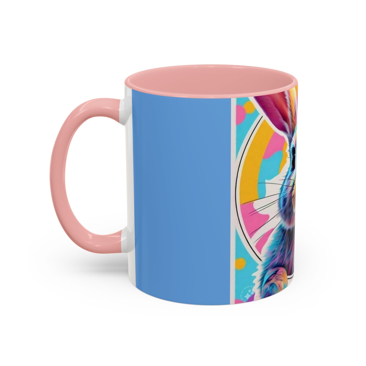 Coffee Mug, Sweet Bunny Design, Kids Love, Vibrant Colors, 11-15oz