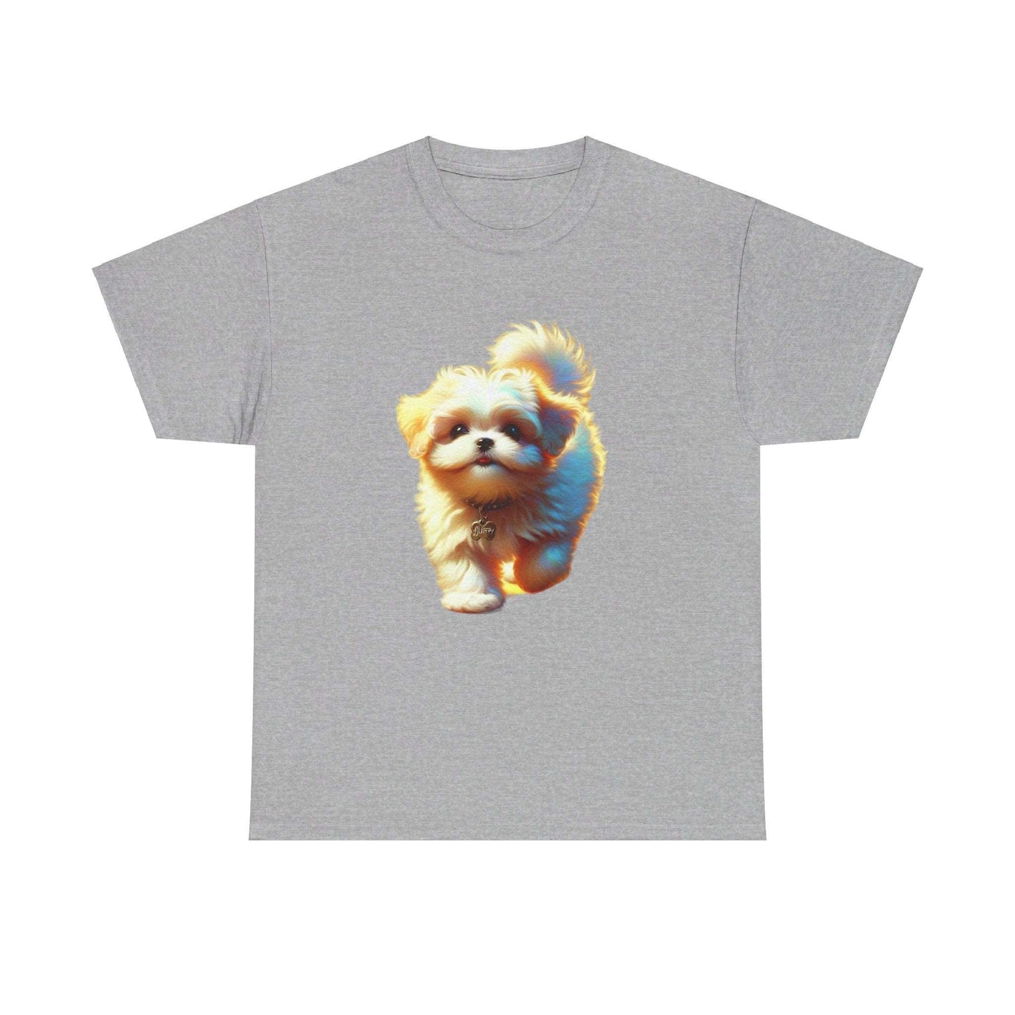 Unisex Heavy Cotton Tee/ Dog/ Pet lover/ Men/ Women/ 15 years and above/ Plus sizes available/ stylish/ vibrant/ Best gift for Dog lovers Sport Grey