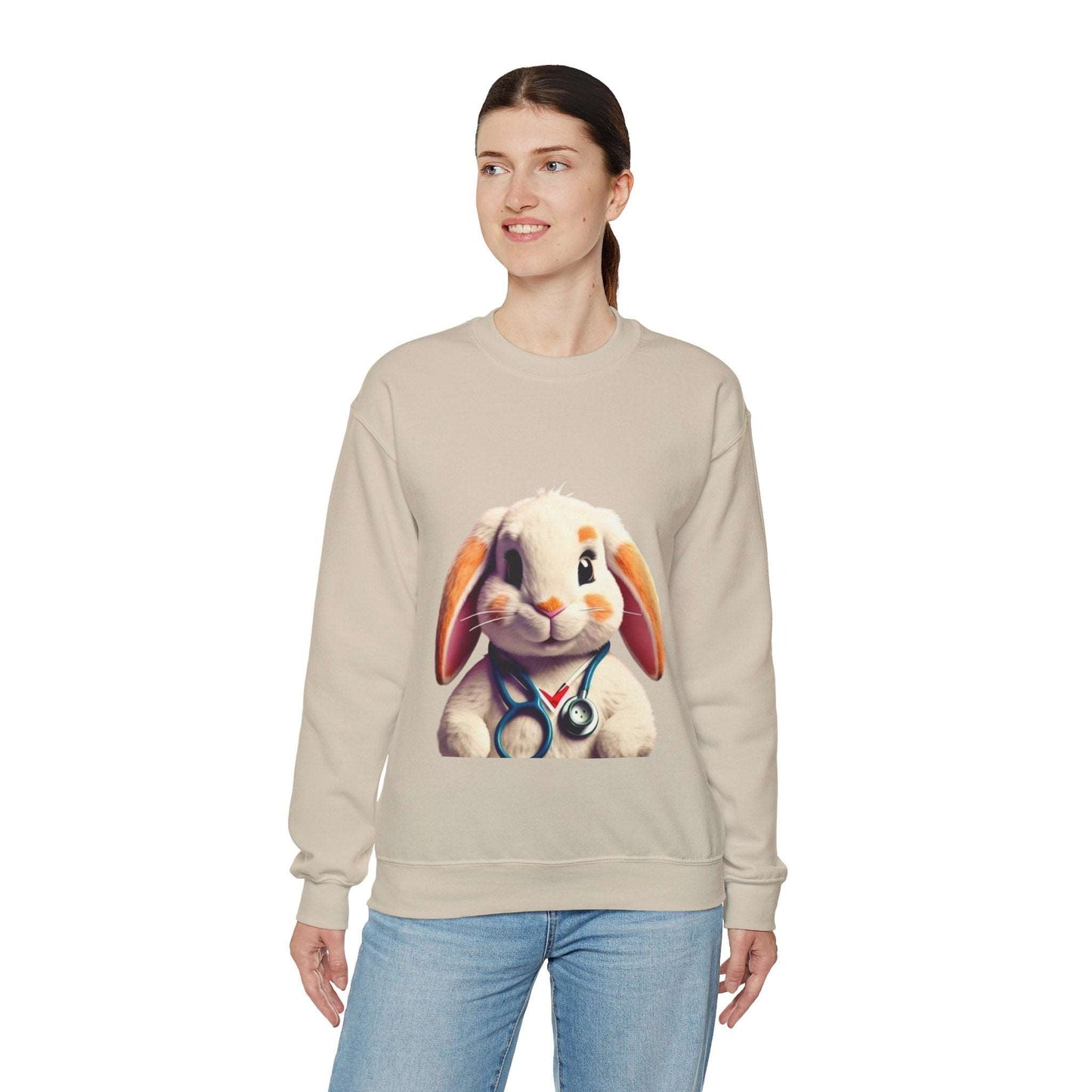 Doctor Bunny Unisex Sweatshirt Sand