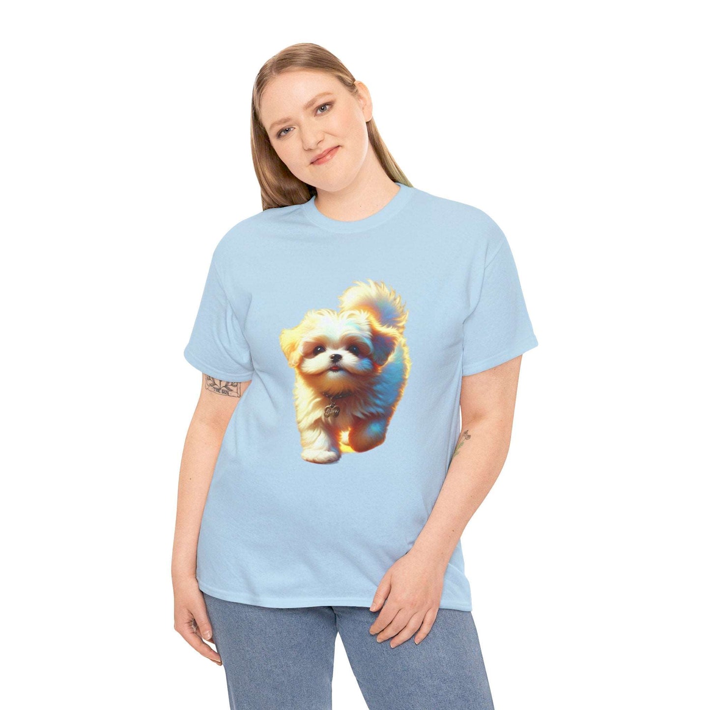 Unisex Heavy Cotton Tee/ Dog/ Pet lover/ Men/ Women/ 15 years and above/ Plus sizes available/ stylish/ vibrant/ Best gift for Dog lovers