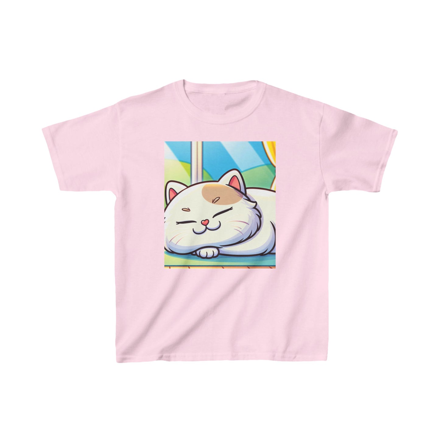 Kids T-Shirt Cat Lovers Cute Design 2-8 Years Light Pink