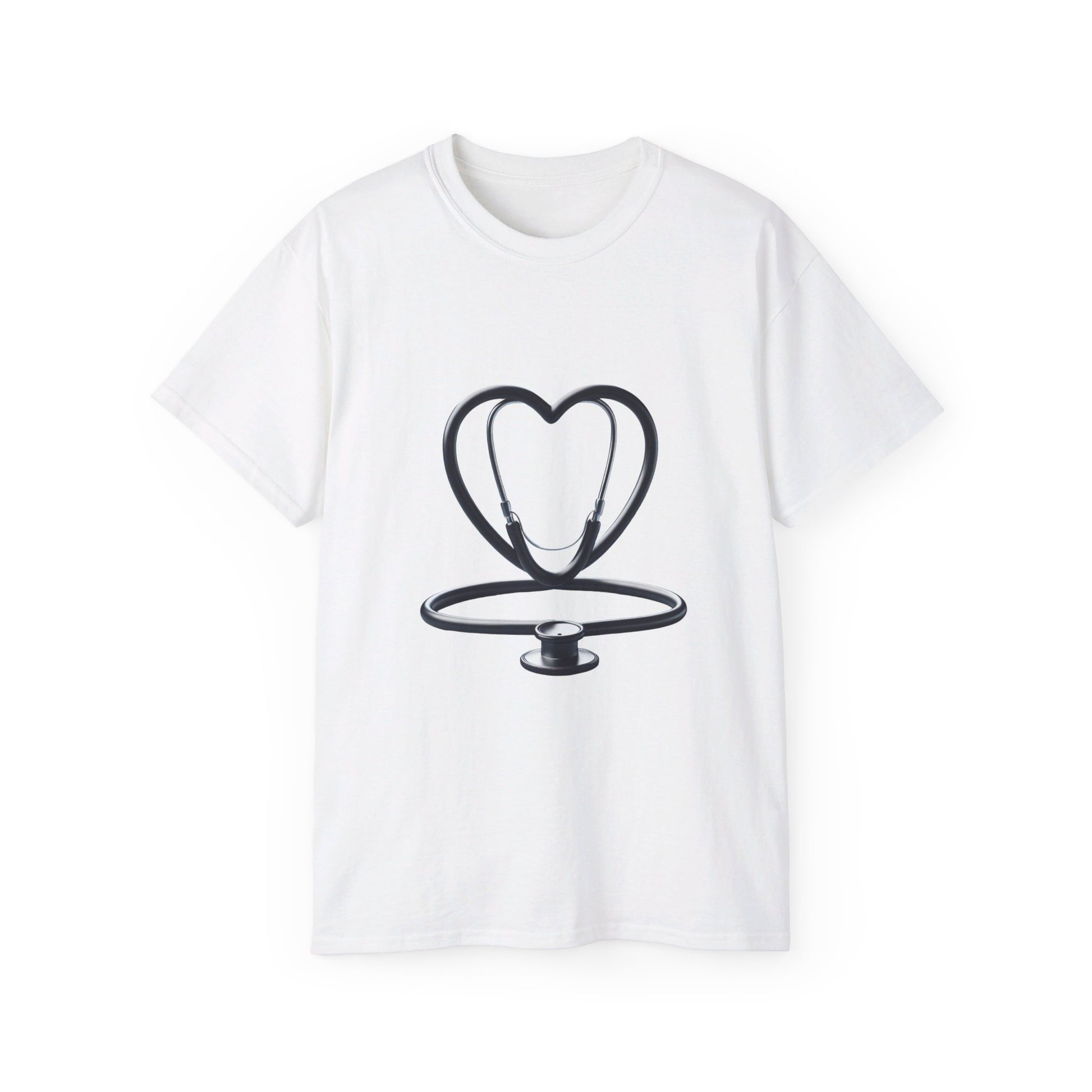 Unisex Ultra Cotton Tee/ Doctor's stethoscope heart shape/ best doctor in town/ 15-55 years/ Men/ Women/ Sizes S, M, L, XL, 2XL/ Colours White, Ash, Sand, Light blue, Carolina blue, Light pink