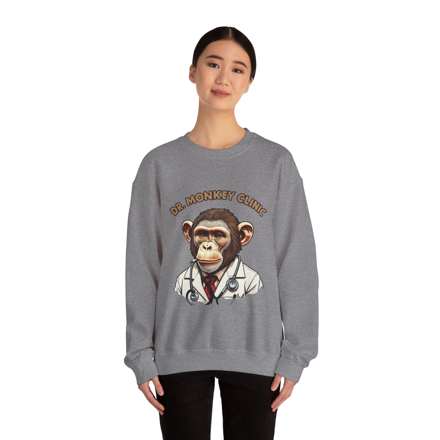 Funny Doctor 'Dr Monkey Clinic' Sweatshirt - Gift for Pediatricians