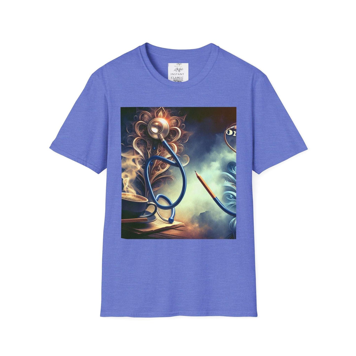 Unisex Softstyle T-Shirt, Doctor on duty/ artistic design/ 15-55 years/ Heather Royal