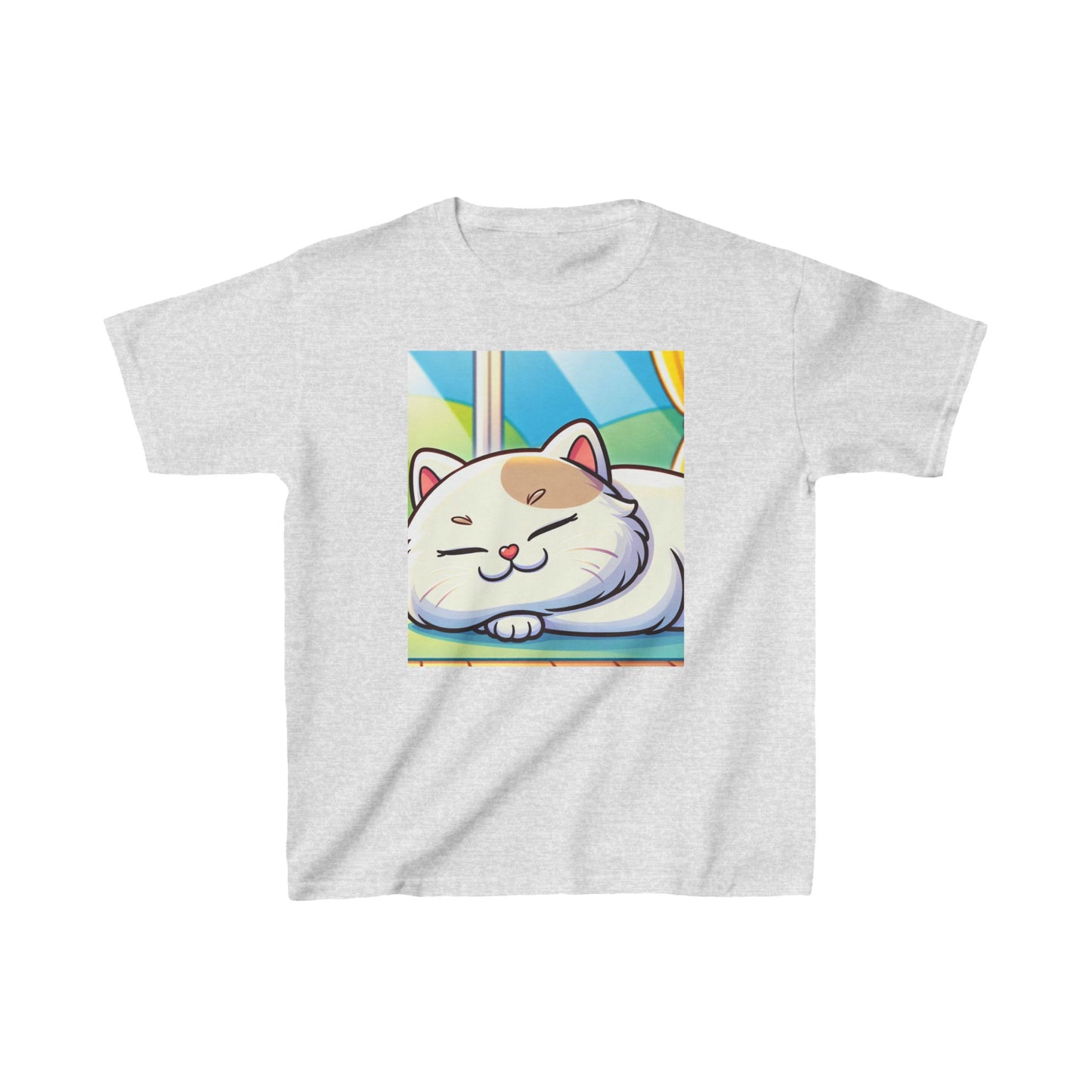 Kids T-Shirt Cat Lovers Cute Design 2-8 Years Ash