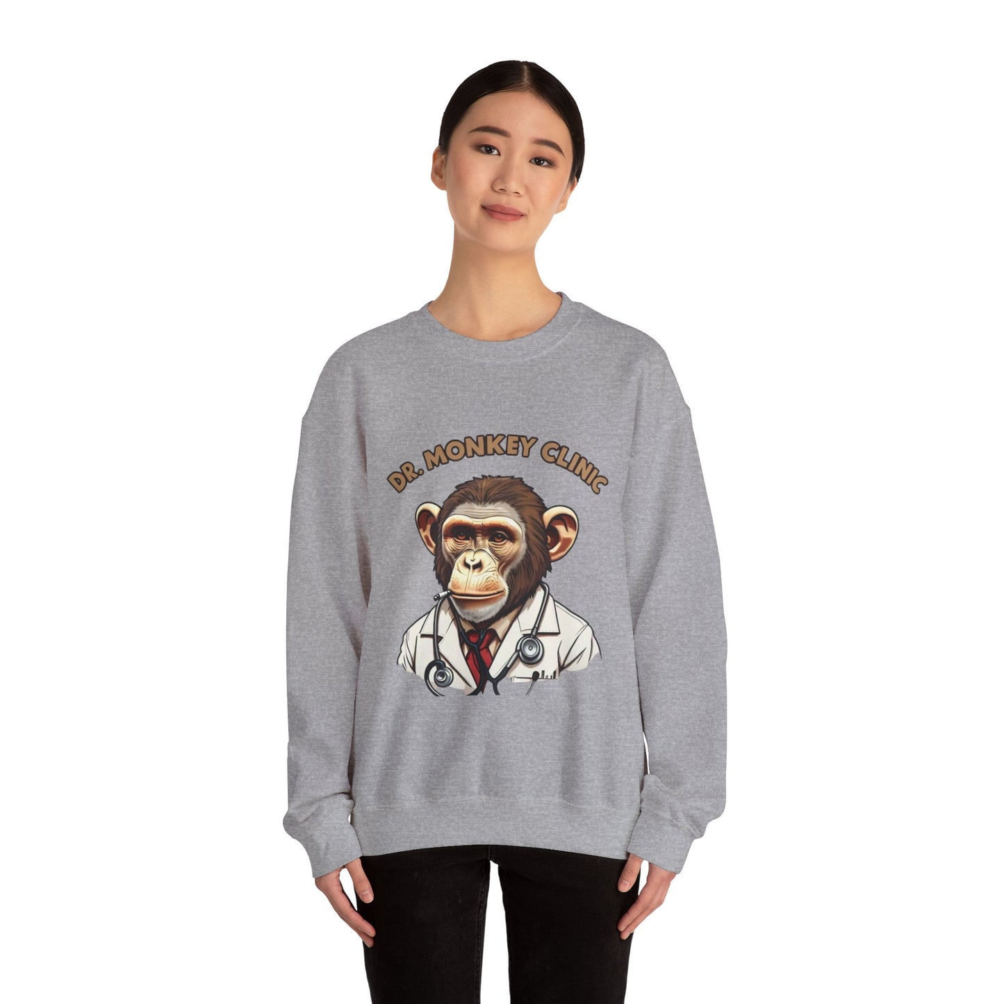 Funny Doctor 'Dr Monkey Clinic' Sweatshirt - Gift for Pediatricians