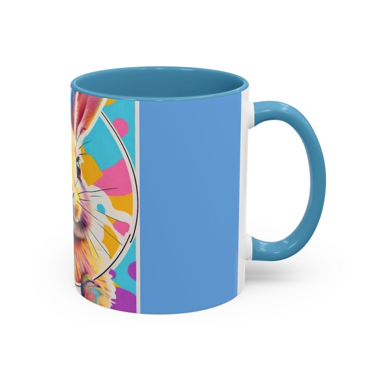 Coffee Mug, Sweet Bunny Design, Kids Love, Vibrant Colors, 11-15oz