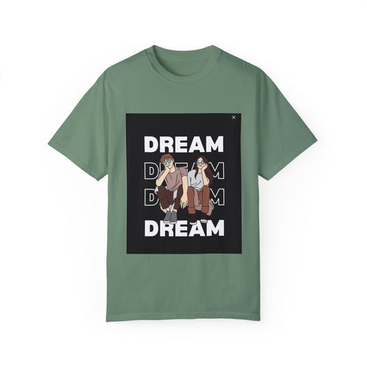 Unisex Garment-Dyed T-shirt /dreams/ 15-55 years/ Light Green