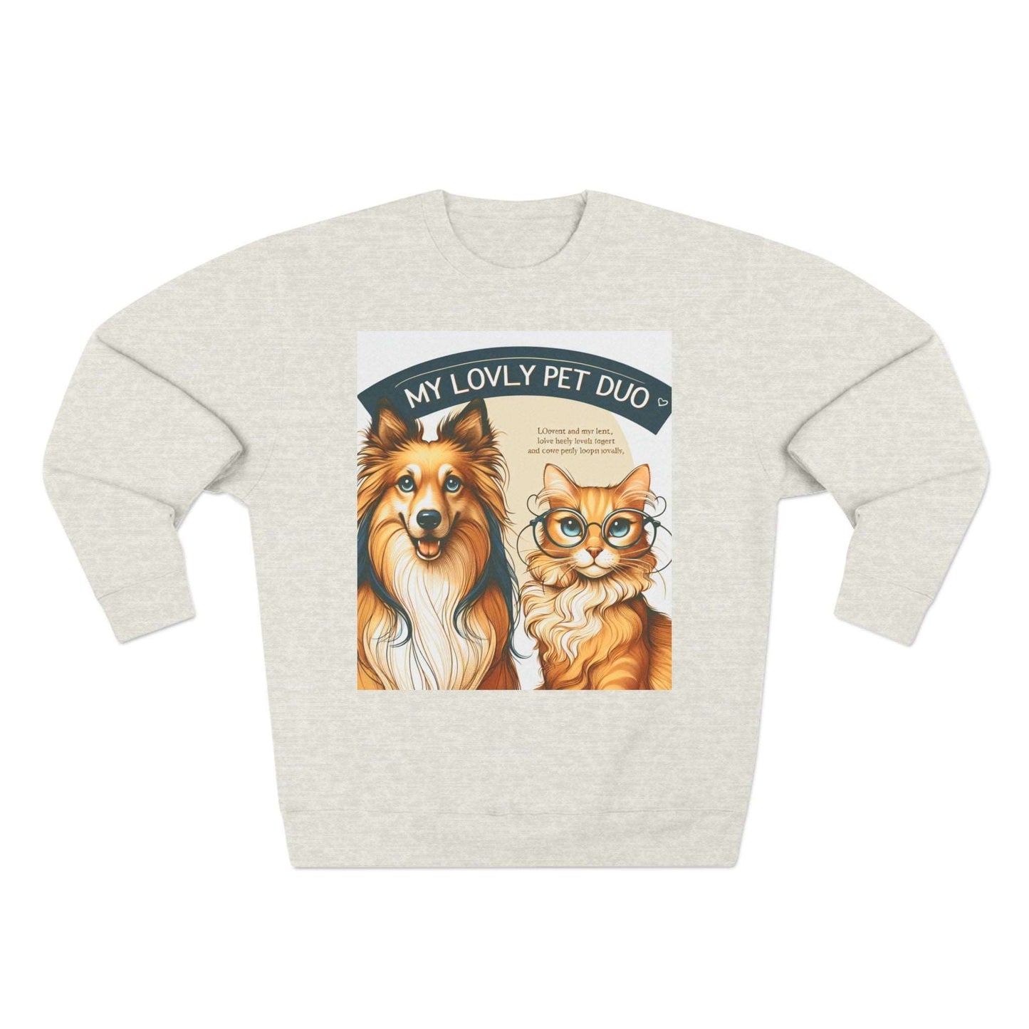 Dog Cat Duo Unisex Sweatshirt - My Lovely Pet Duo for Pet Lovers