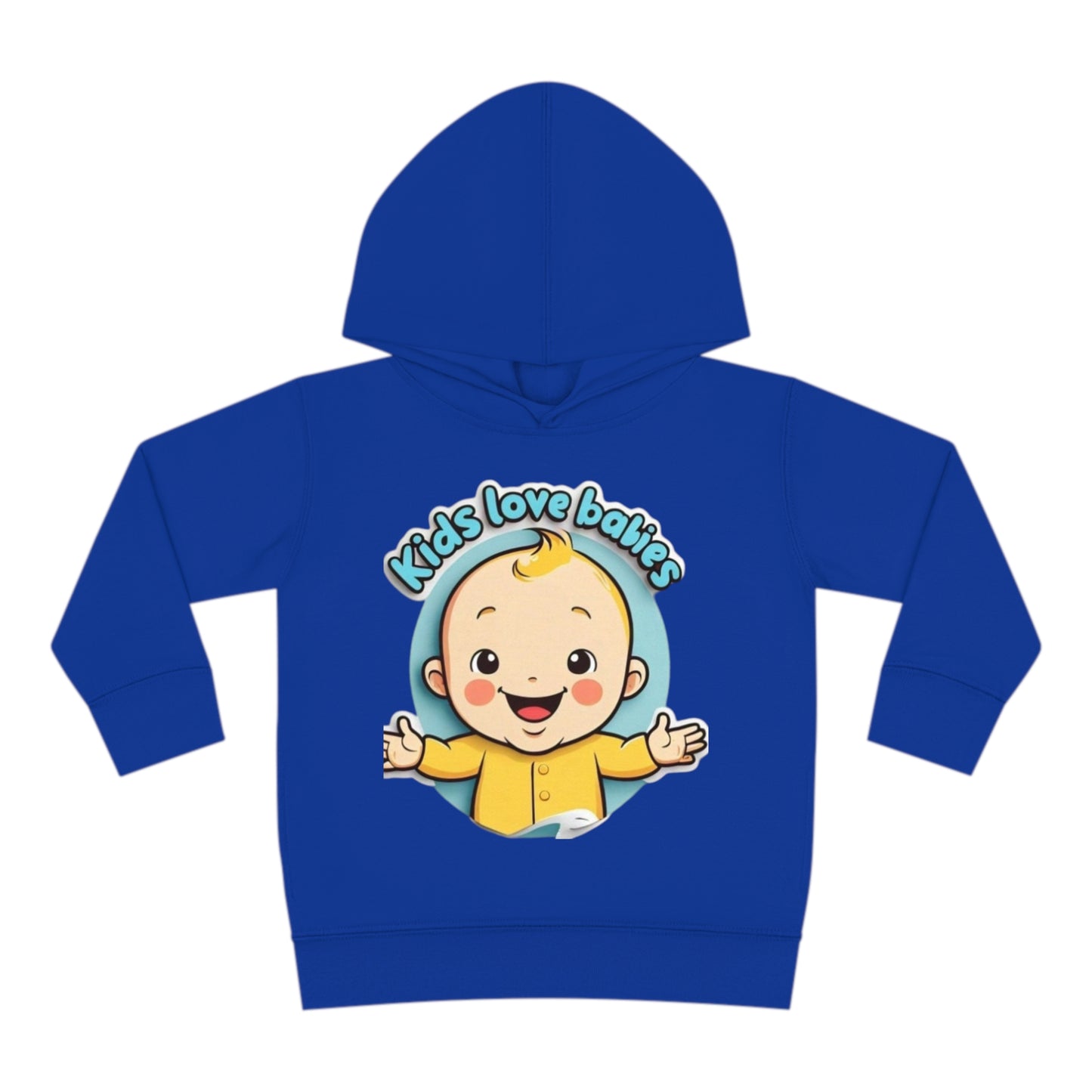 Kids Love Babies Toddler Hoodie Royal