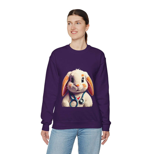 Doctor Bunny Unisex Sweatshirt Purple