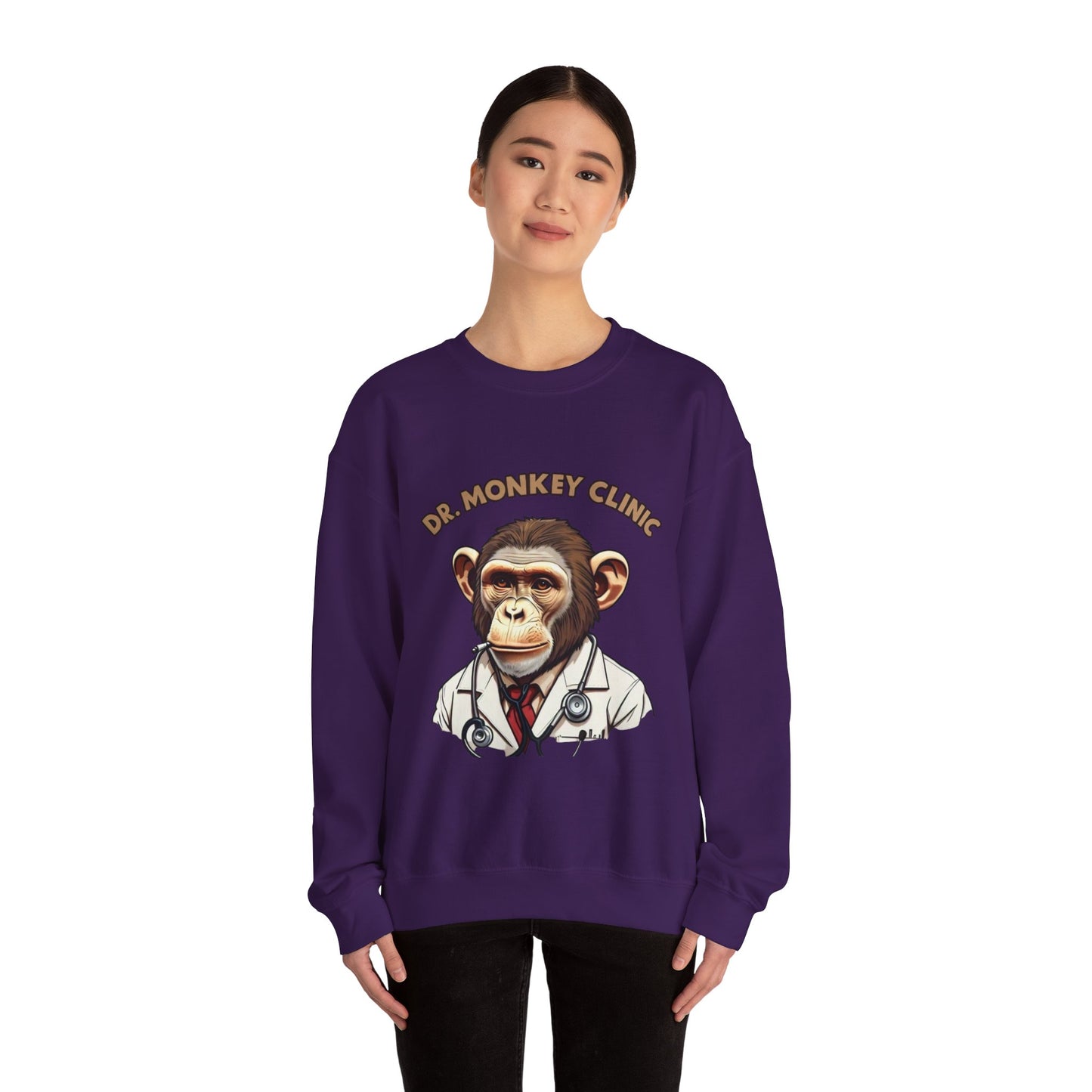 Funny Doctor 'Dr Monkey Clinic' Sweatshirt - Gift for Pediatricians