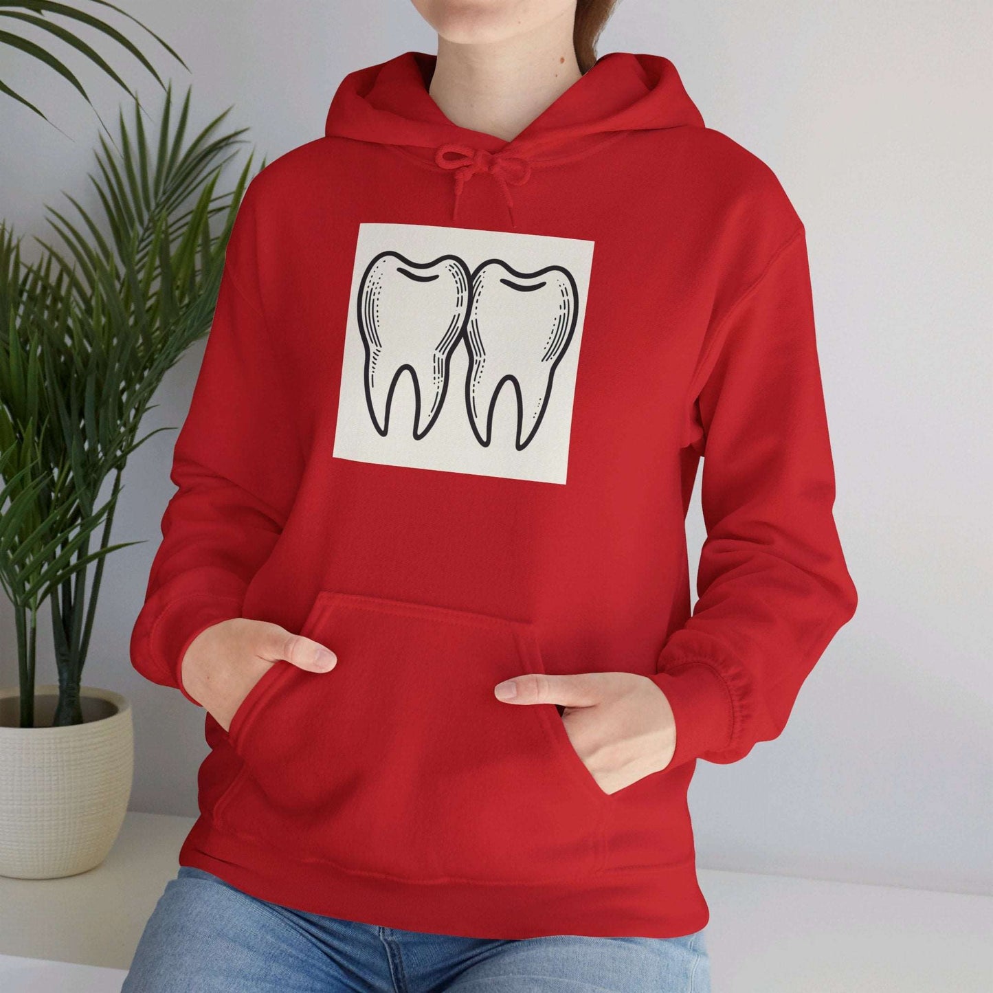 Unisex Heavy Blend™ Hooded Sweatshirt/ gift/ Dentist/ simple/ elelegant/ Men/ Women/ 15-55 years/ gift for the dentists Red