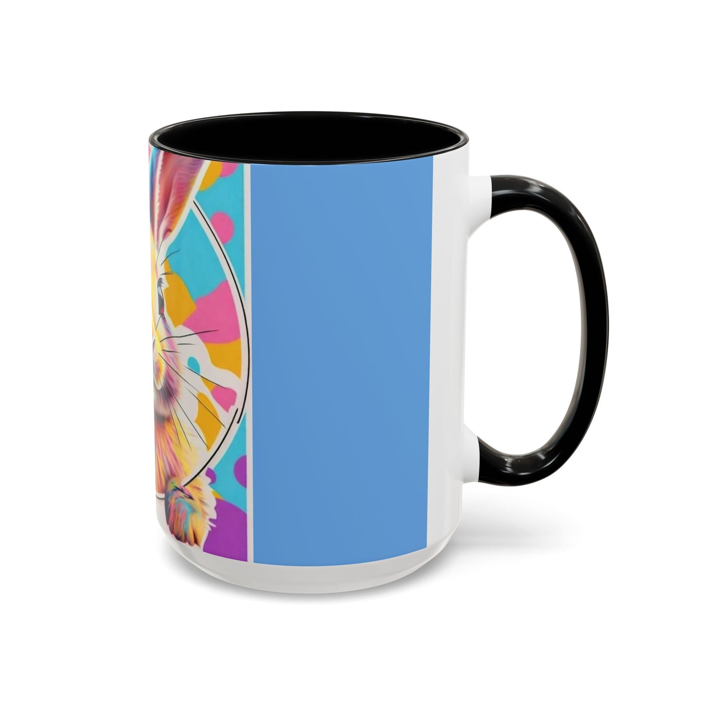 Coffee Mug, Sweet Bunny Design, Kids Love, Vibrant Colors, 11-15oz