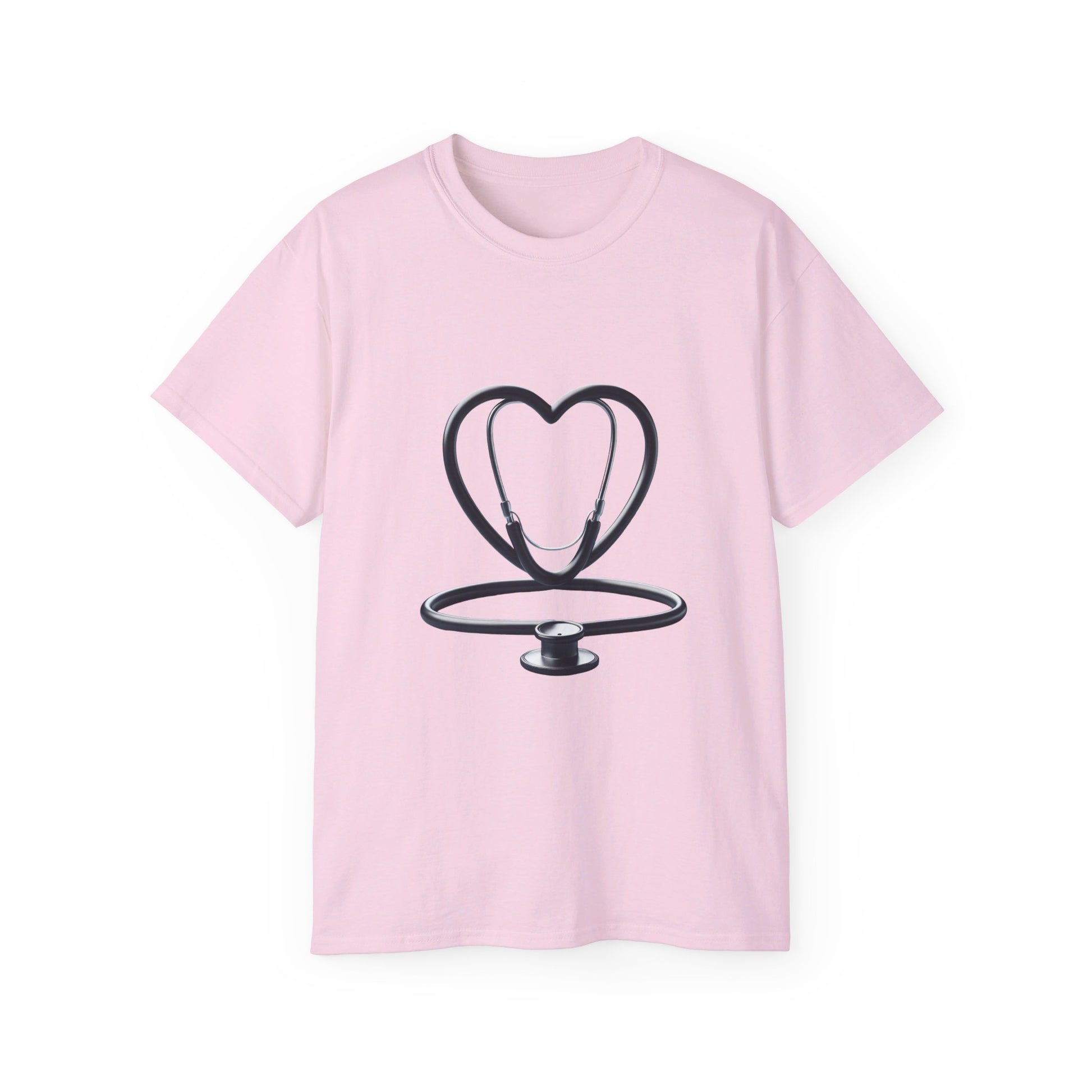 Unisex Ultra Cotton Tee/ Doctor's stethoscope heart shape/ best doctor in town/ 15-55 years/ Men/ Women/ Sizes S, M, L, XL, 2XL/ Colours White, Ash, Sand, Light blue, Carolina blue, Light pink