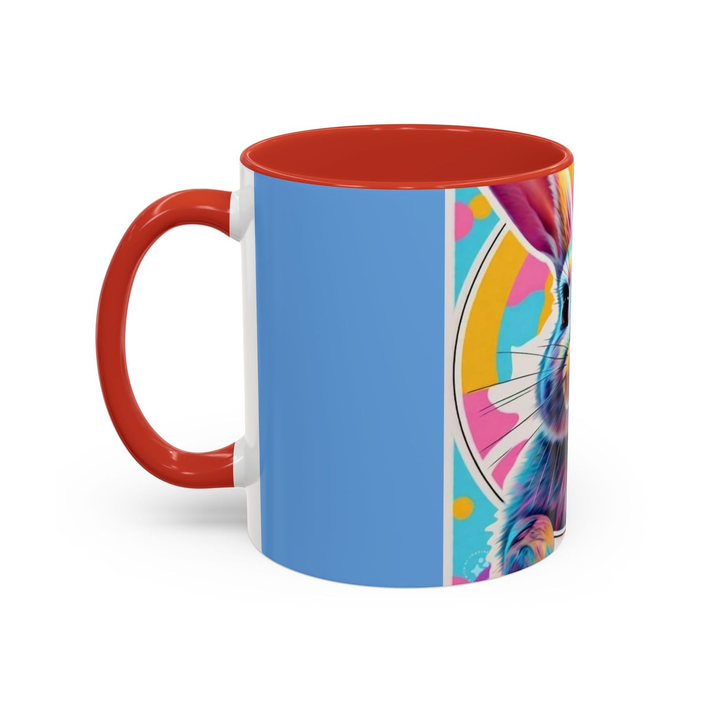 Coffee Mug, Sweet Bunny Design, Kids Love, Vibrant Colors, 11-15oz