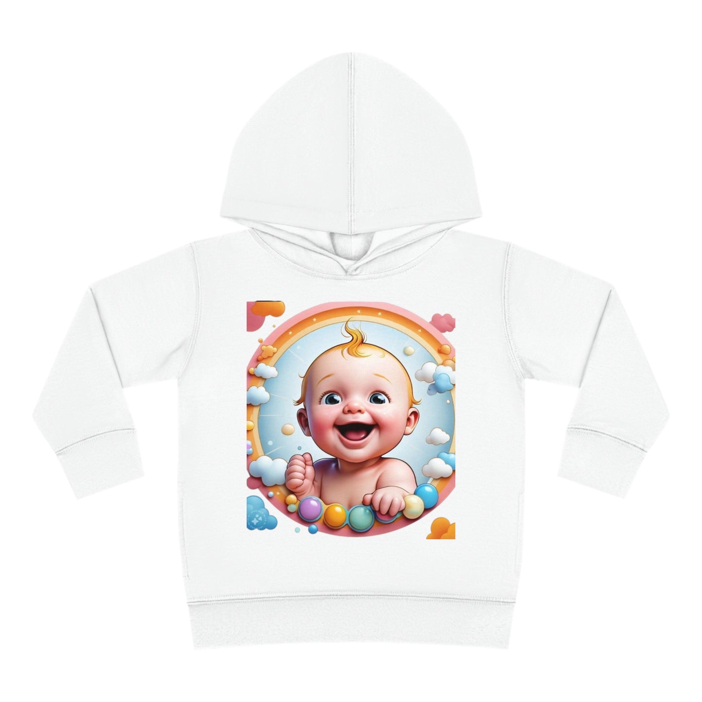 Kids Love Babies Toddler Hoodie Collection, Cozy Fun Wear 2-6 Years White