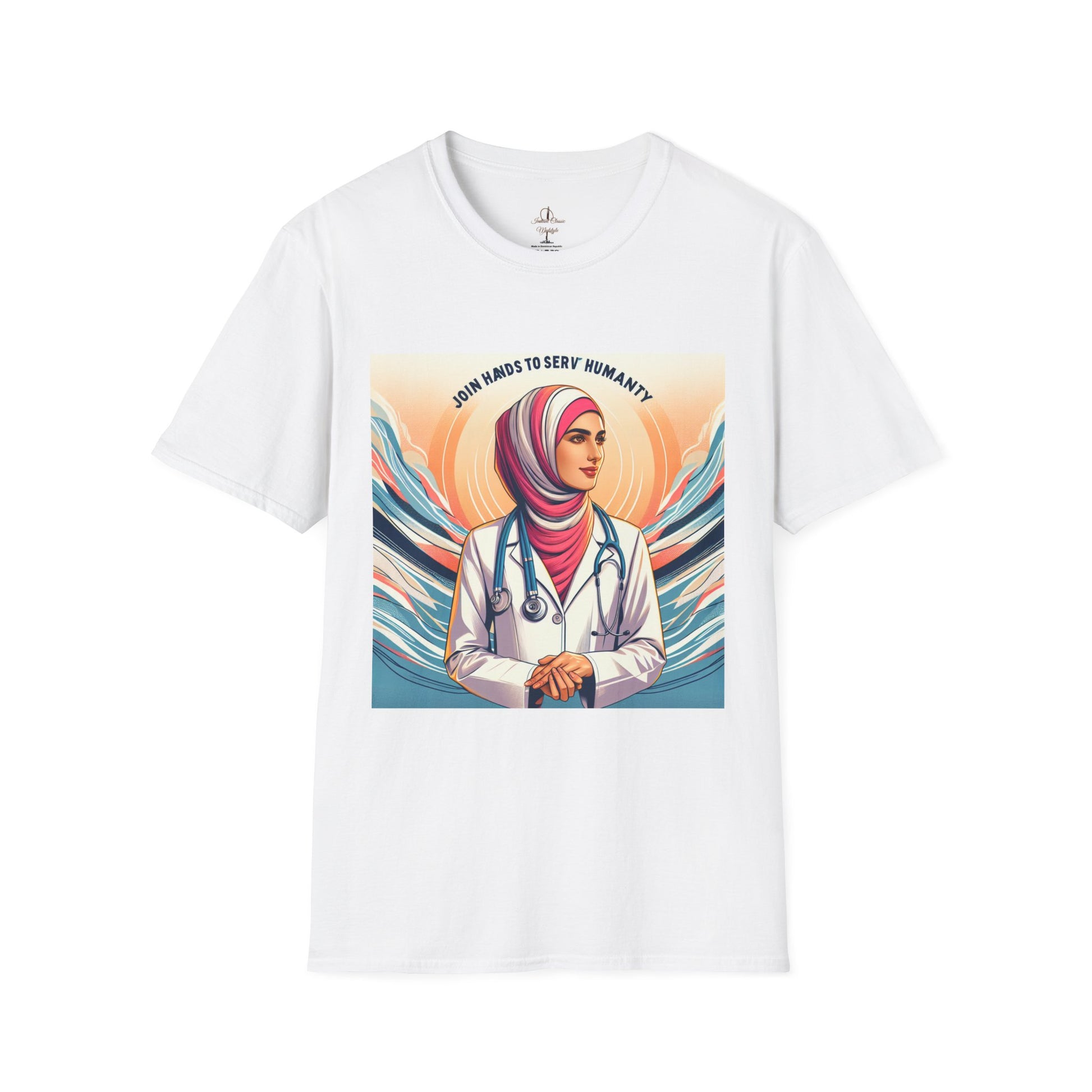 Motivational Doctor Women T-Shirt/ 15-55/ profession enthusiasts/ hijab lovers White