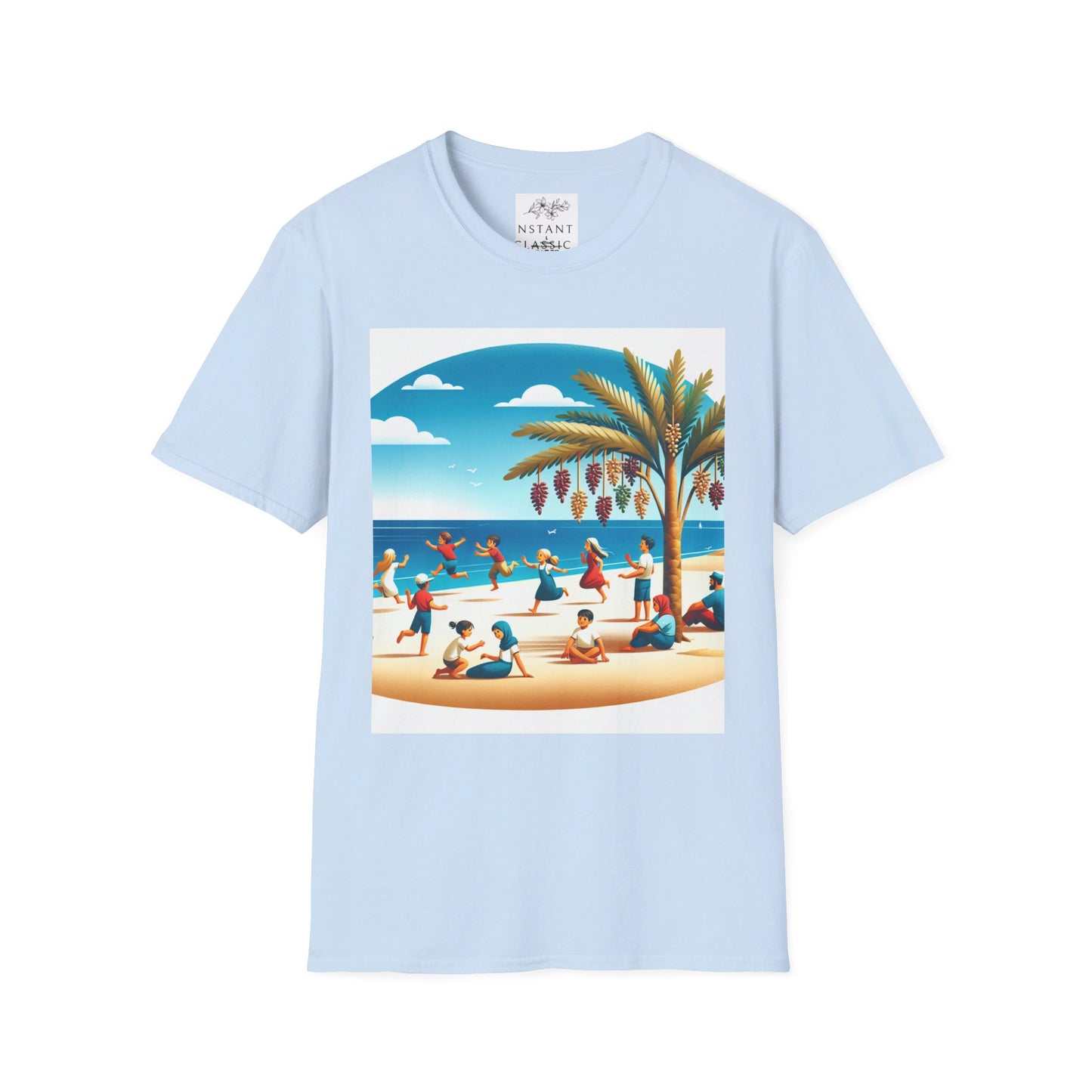 Unisex Softstyle T-Shirt/ california beach/ Light Blue