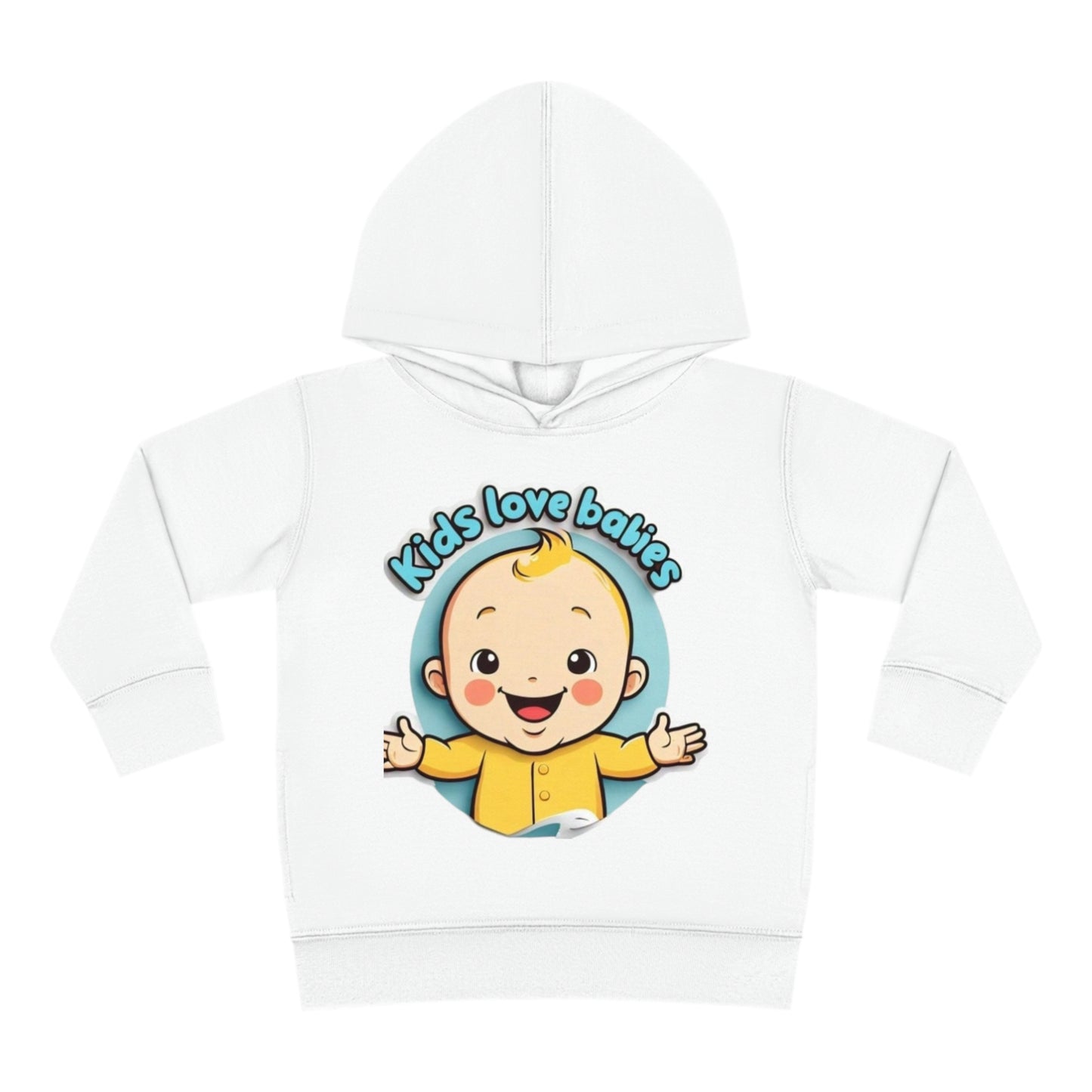 Kids Love Babies Toddler Hoodie White