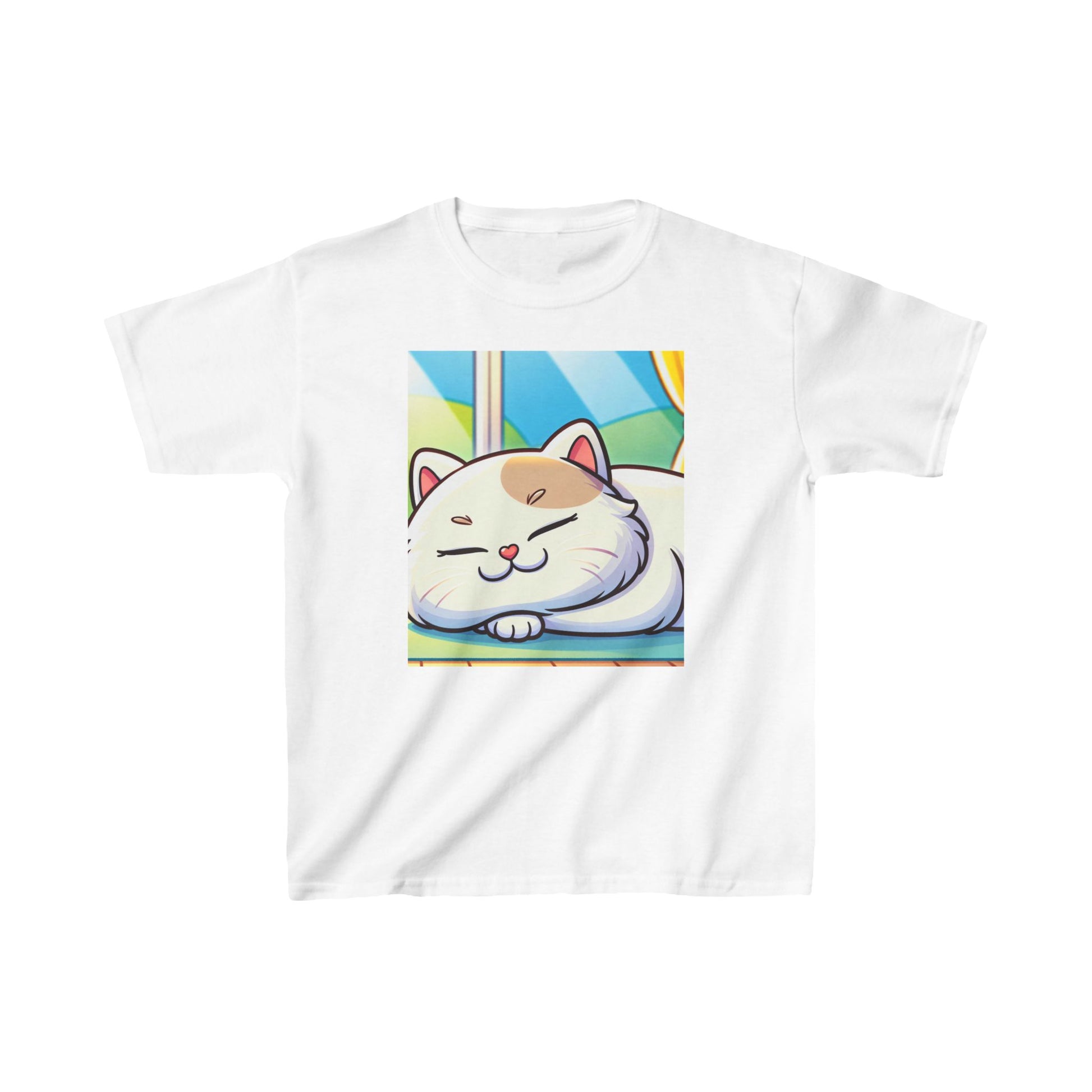 Kids T-Shirt Cat Lovers Cute Design 2-8 Years White