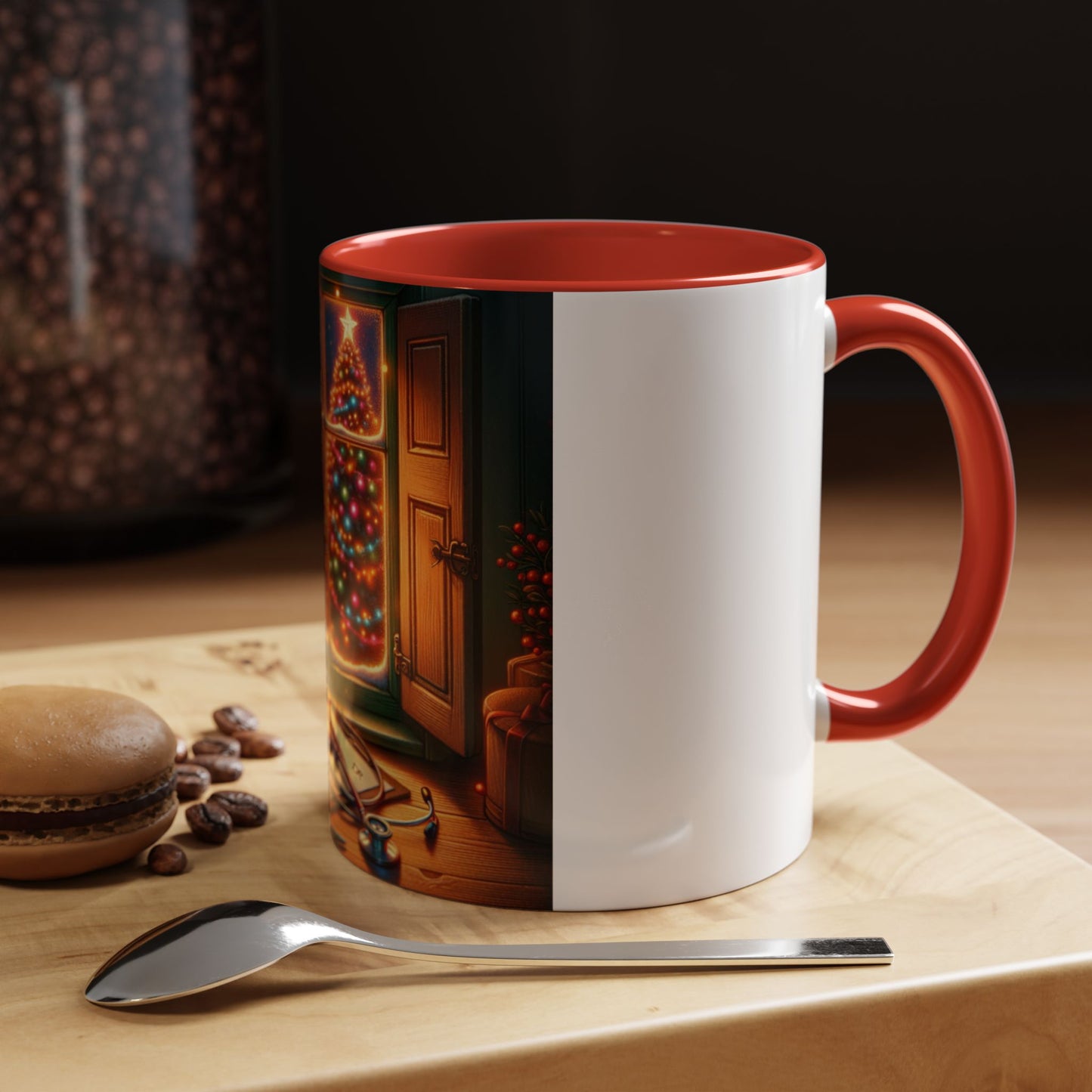 Doctor Theme Coffee Mug (11, 15oz) - Vintage Christmas Tree Design, Christmas Gift for On Duty Doctors