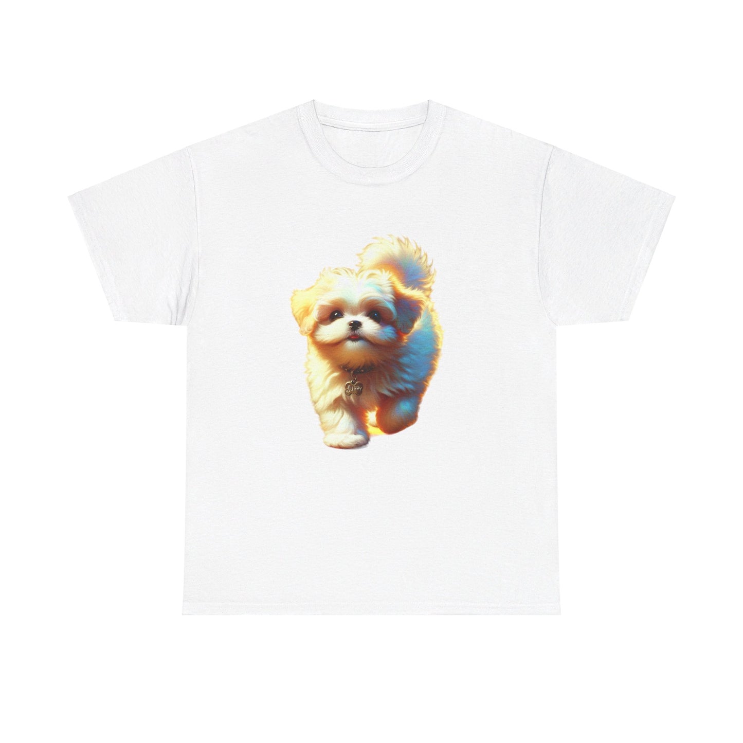 Unisex Heavy Cotton Tee/ Dog/ Pet lover/ Men/ Women/ 15 years and above/ Plus sizes available/ stylish/ vibrant/ Best gift for Dog lovers White