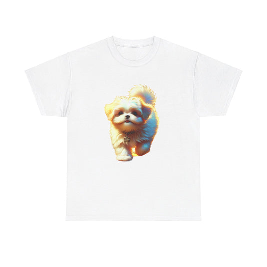 Unisex Heavy Cotton Tee/ Dog/ Pet lover/ Men/ Women/ 15 years and above/ Plus sizes available/ stylish/ vibrant/ Best gift for Dog lovers White